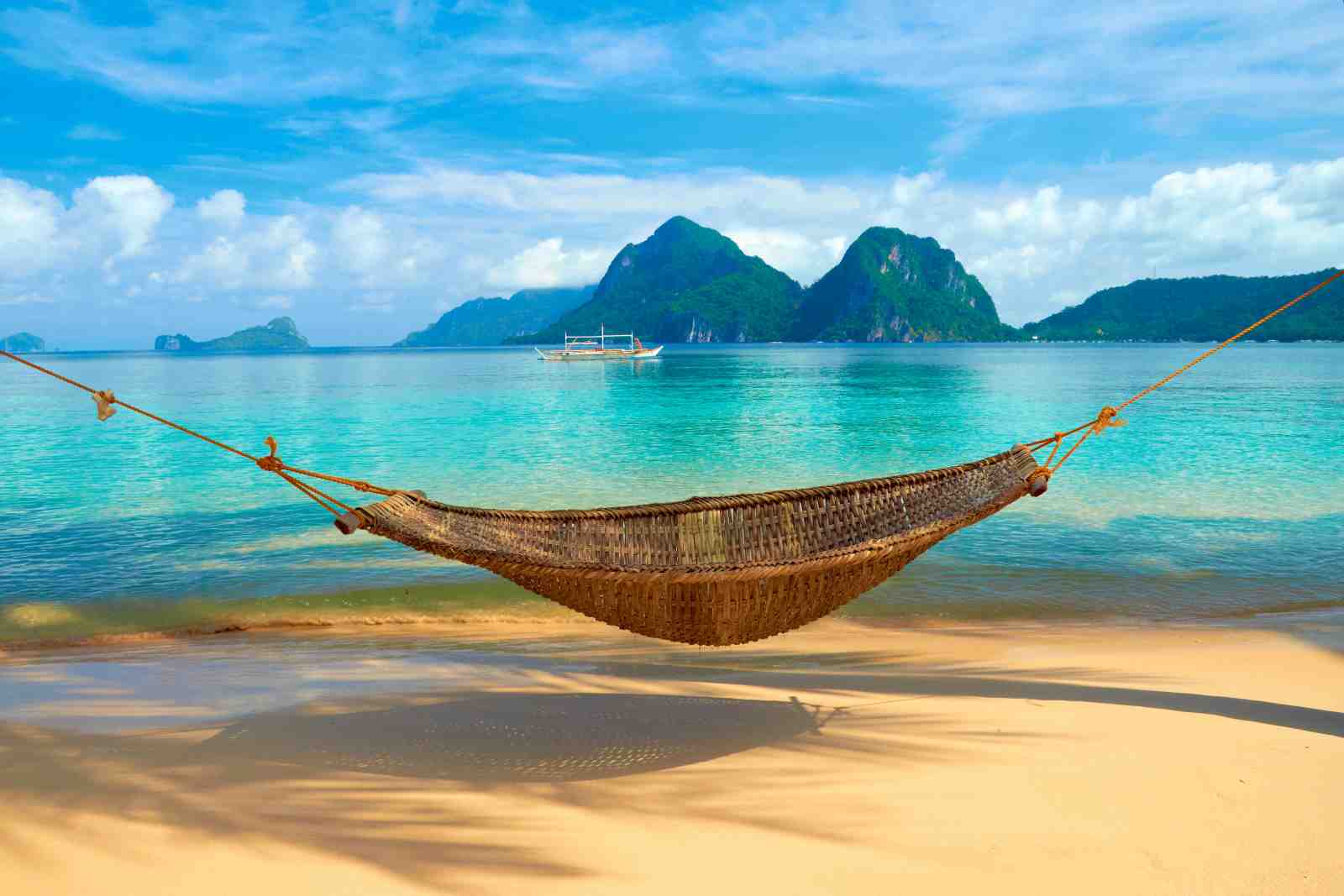 Tranquil Beach Hammock Paradise Wall Art