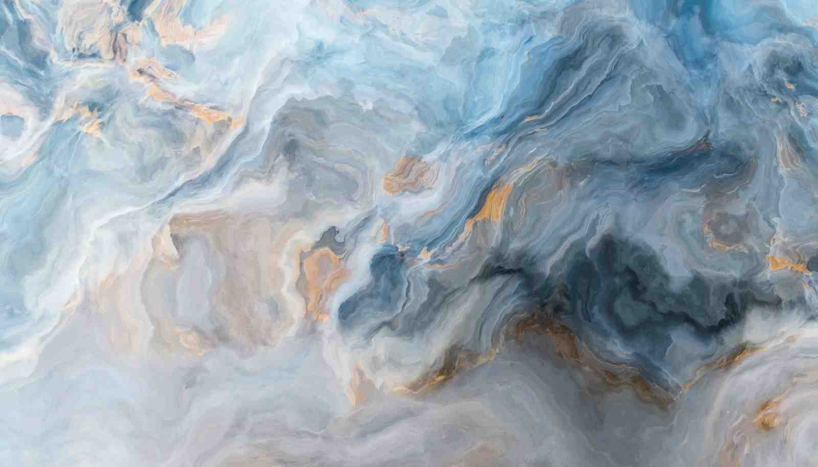 Blue & Gold Marble Abstract Wall Art