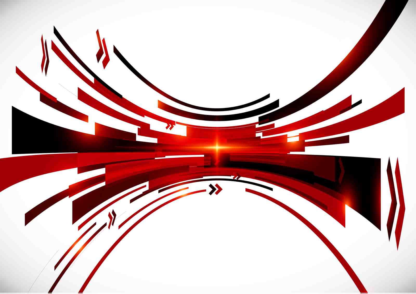 Dynamic Red Abstract Speed Lines Wall Art