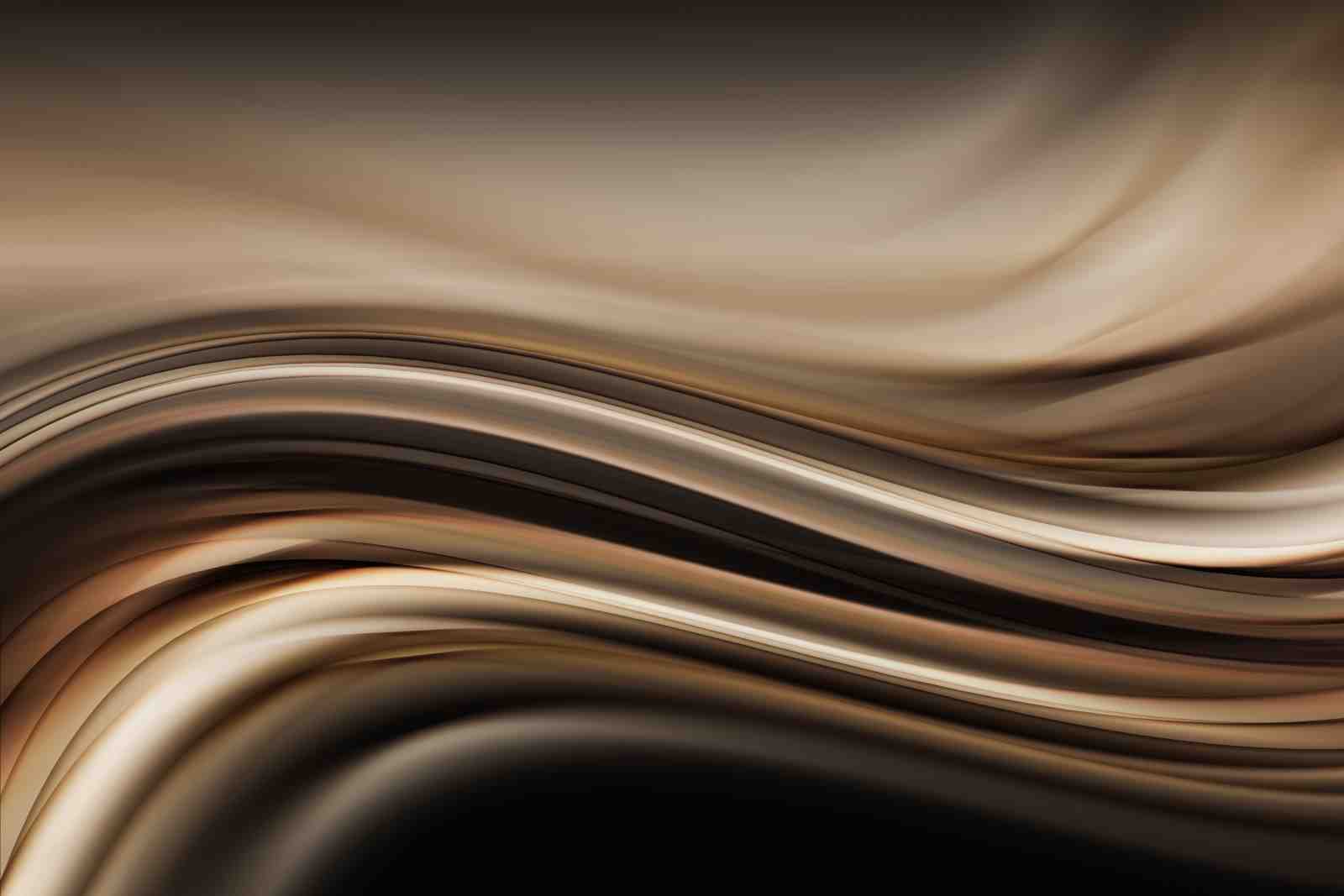 Elegant Bronze Swirl Abstract Wall Art