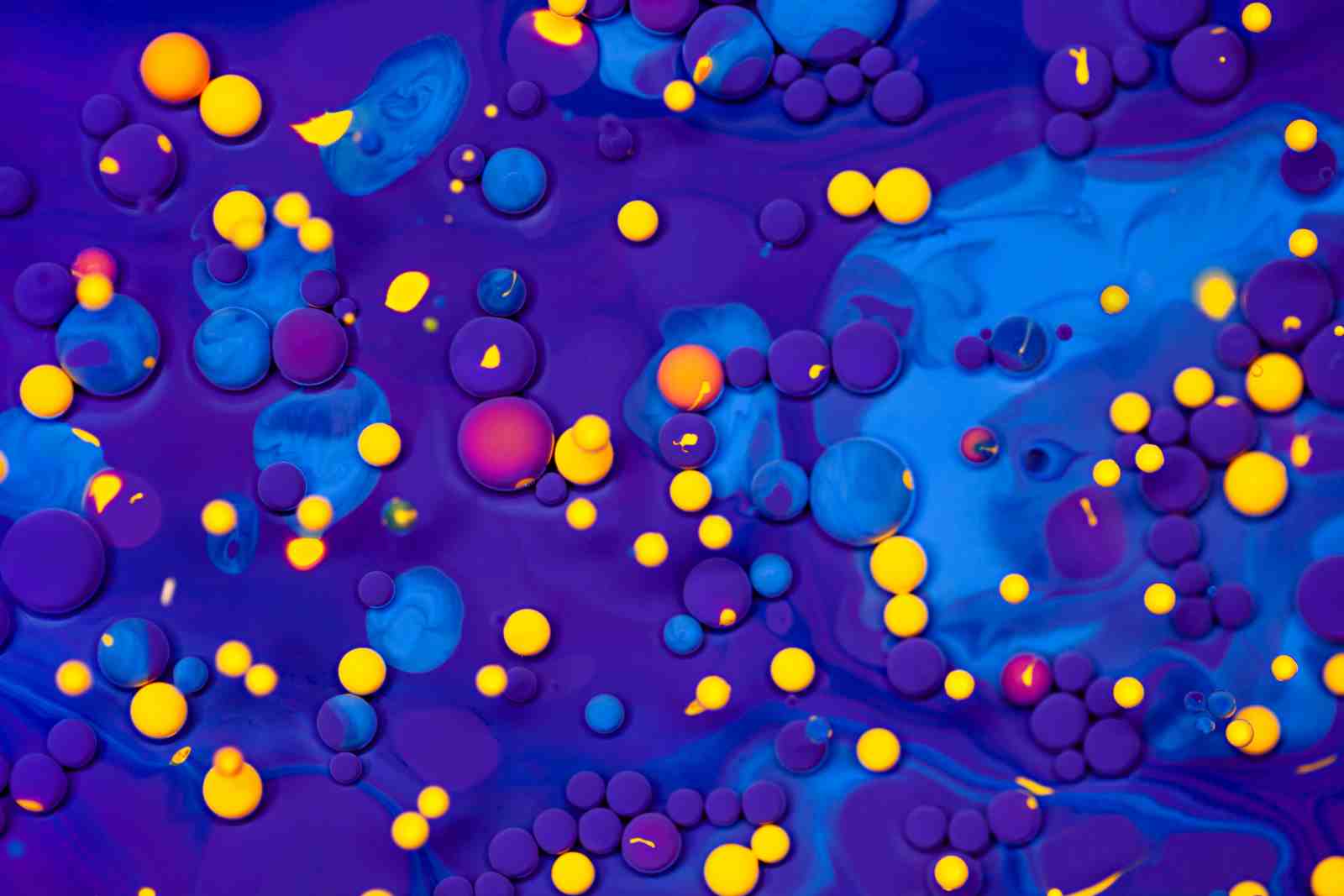 Vibrant Bubbles Abstract Art Wall Art