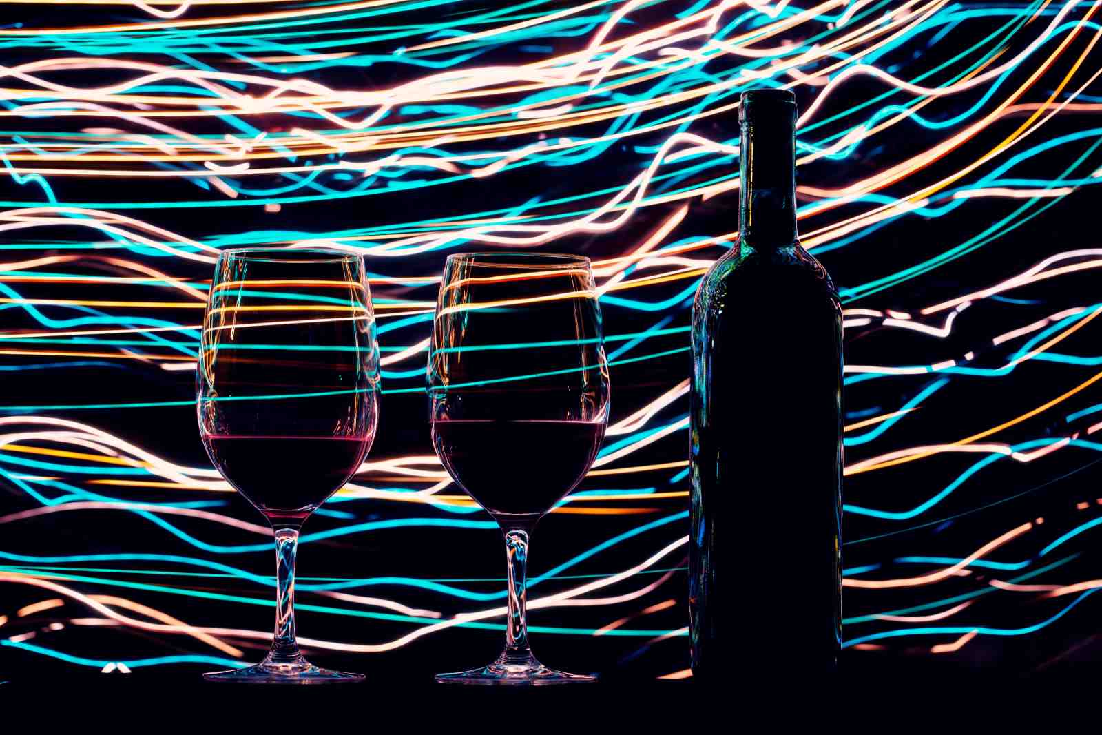 Abstract Wine Night Wall Art