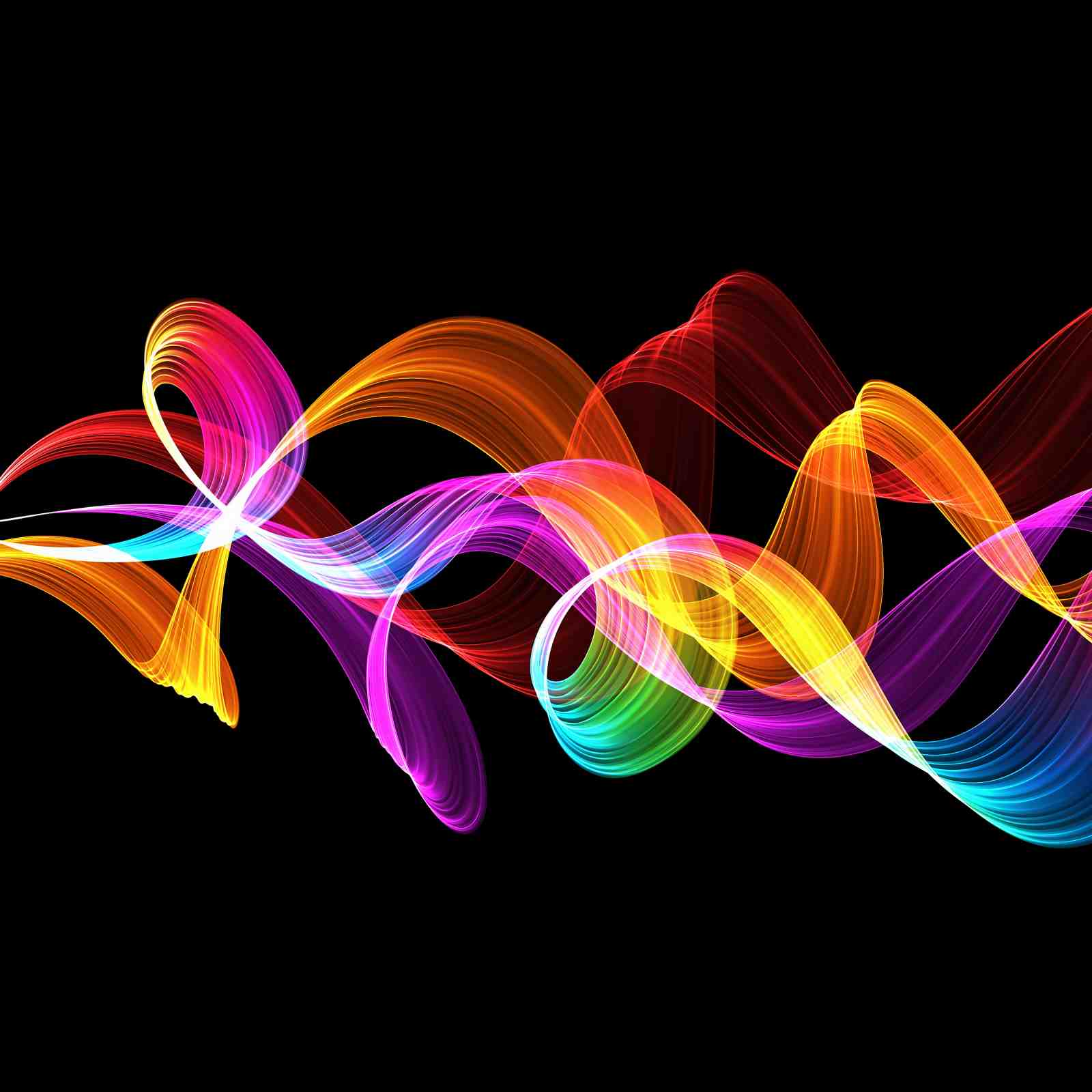 Vibrant Flowing Colors Abstract Art Wall Art
