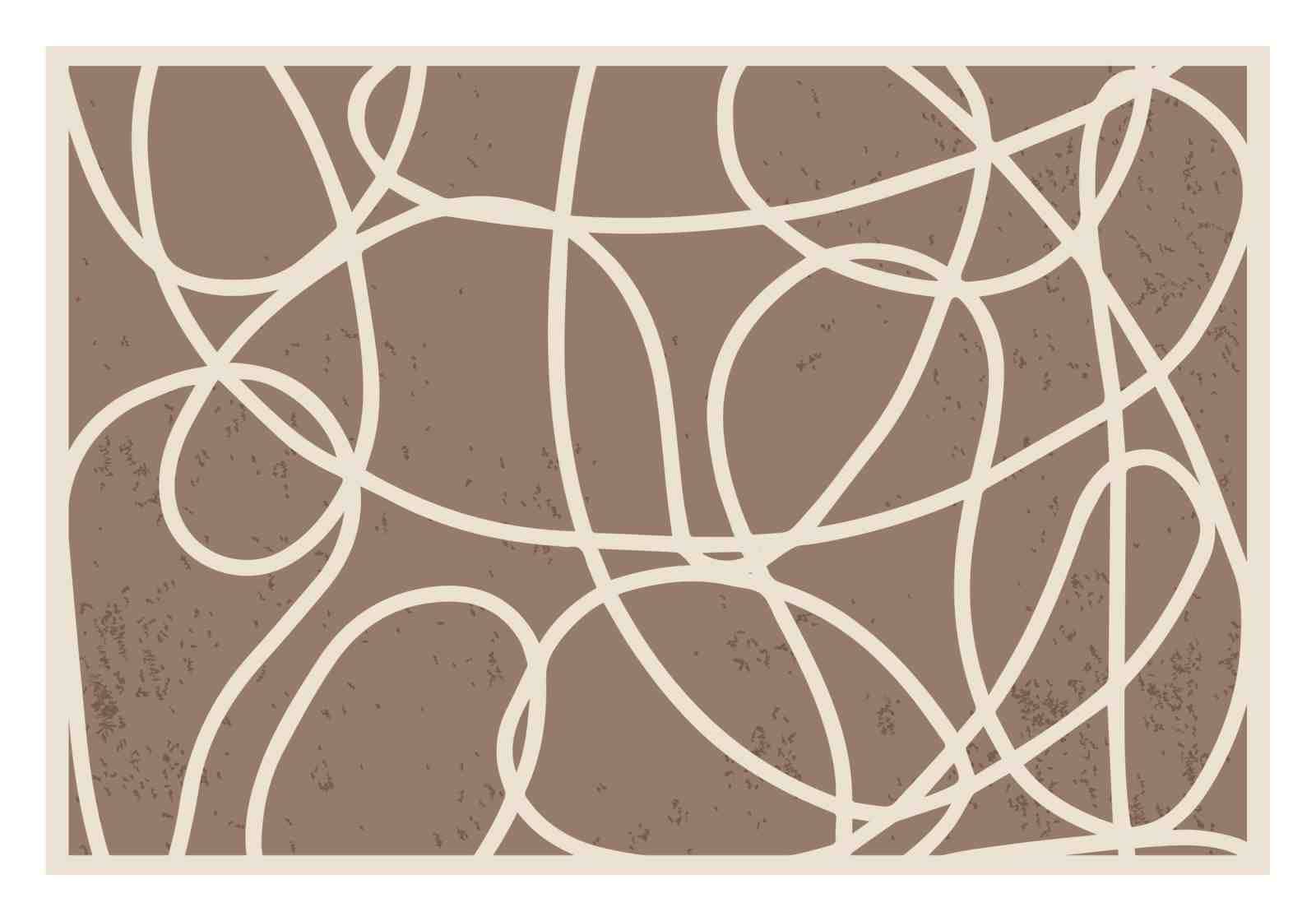 Abstract Swirls Mid-Century Modern Wall Art