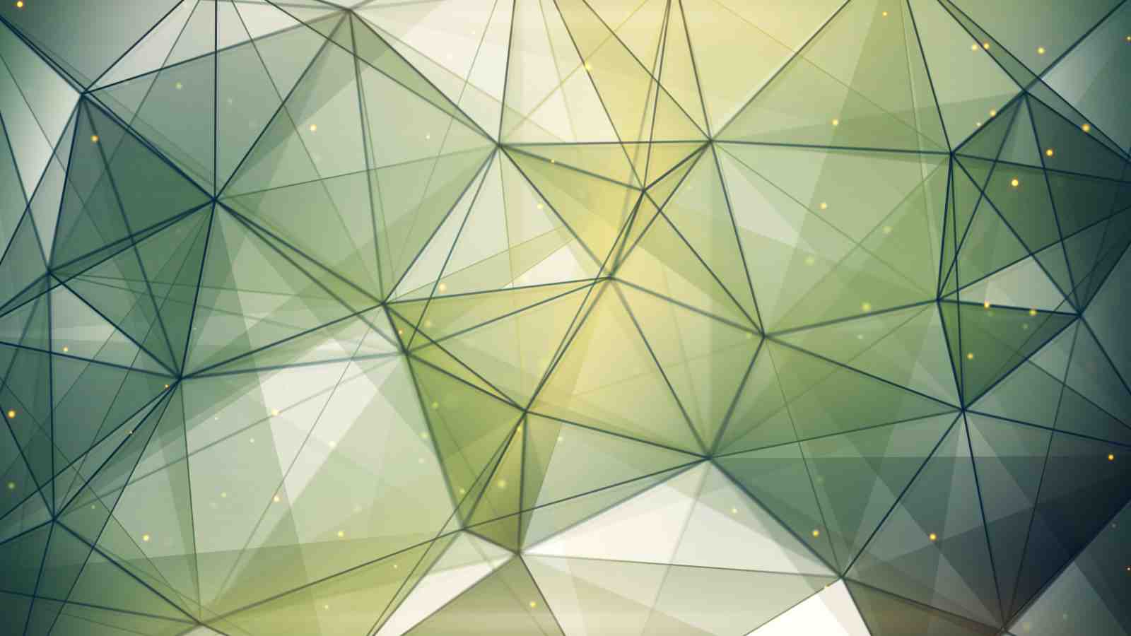 Geometric Glow Abstract Green & Gold Wall Art