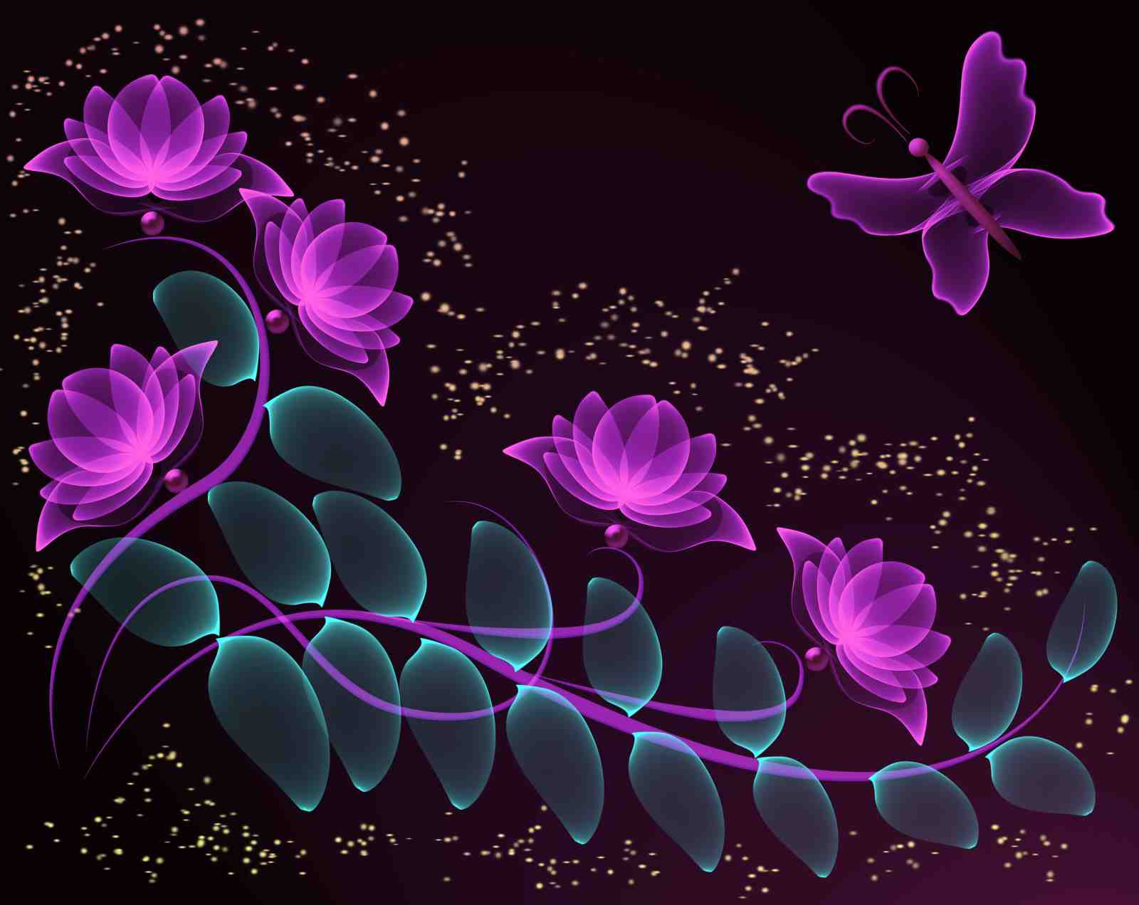 Enchanting Lotus & Butterfly Wall Art