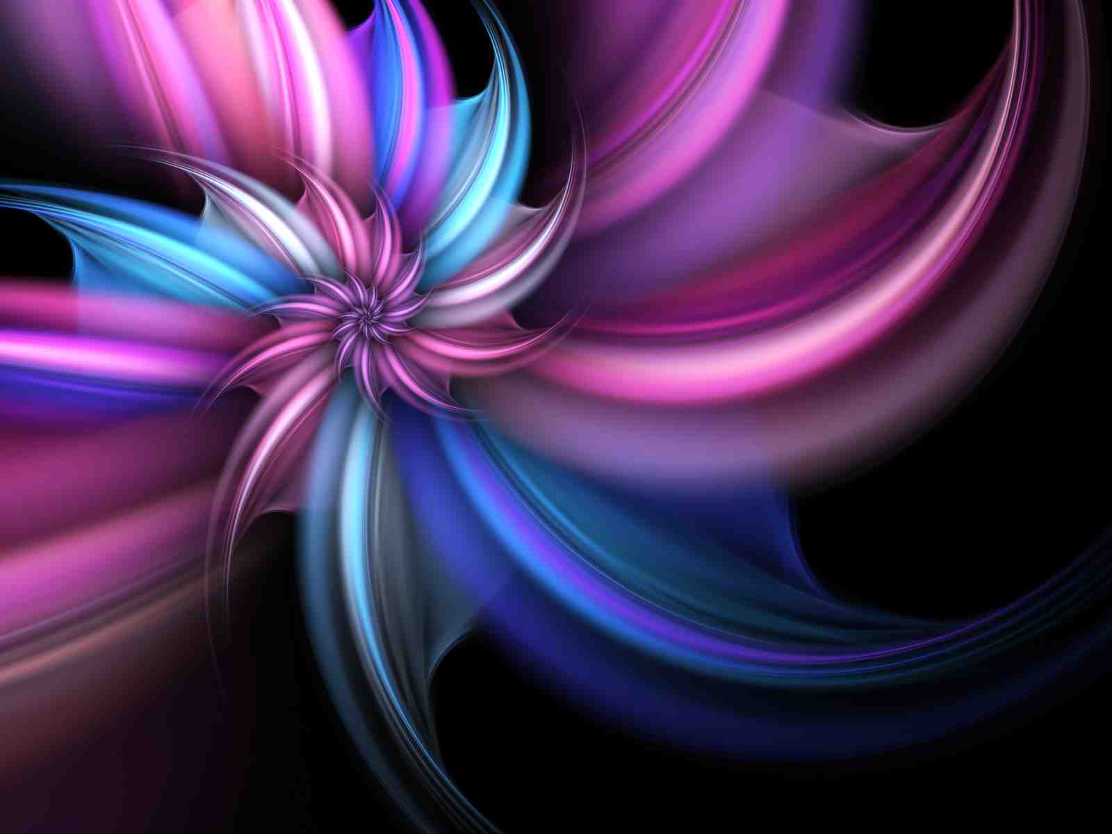Vibrant Fractal Flower Wall Art