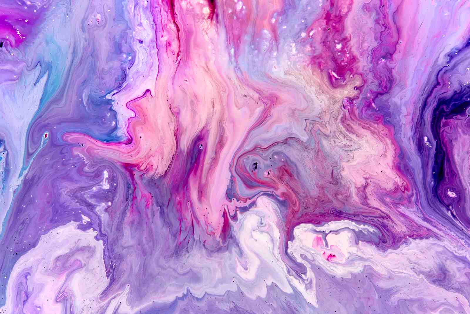Dreamy Lilac & Pink Swirl Abstract Wall Art