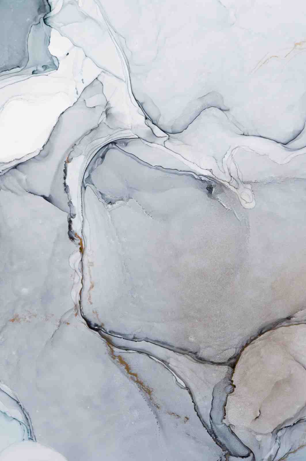 Abstract Grey & Gold Flow Wall Art