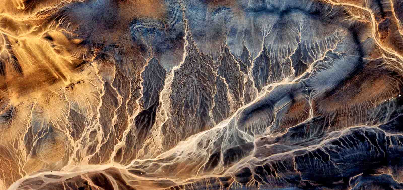 Desert Channels Abstract Wall Art