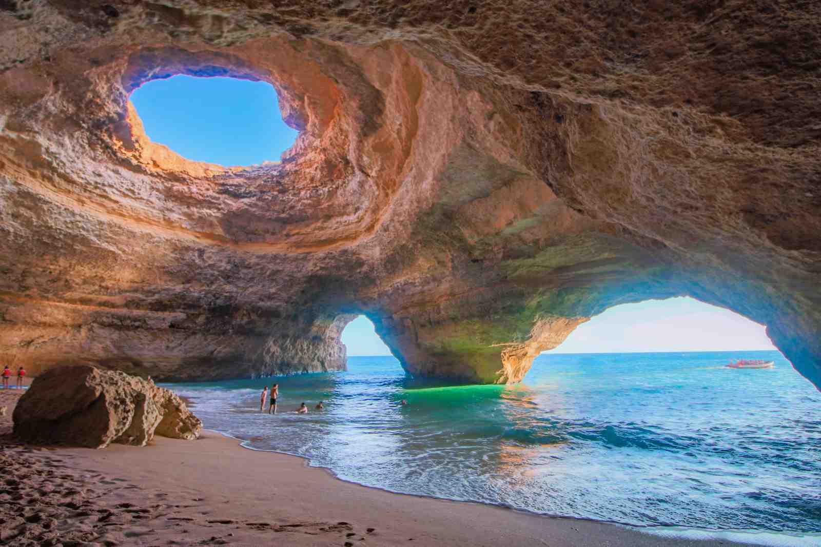 Serene Sea Cave Horizon Wall Art