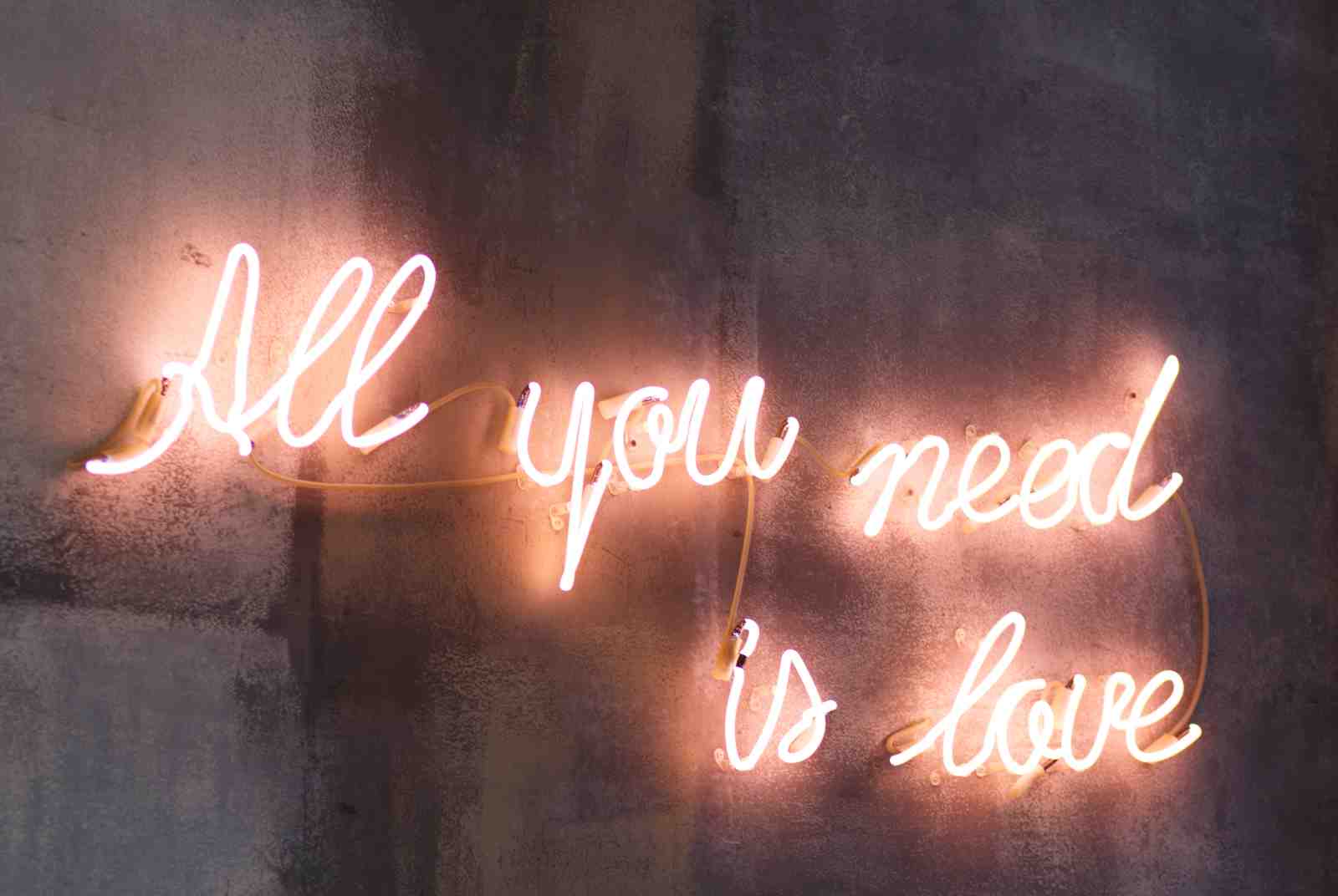 All You Need Is Love Neon Wall Art Wall Art
