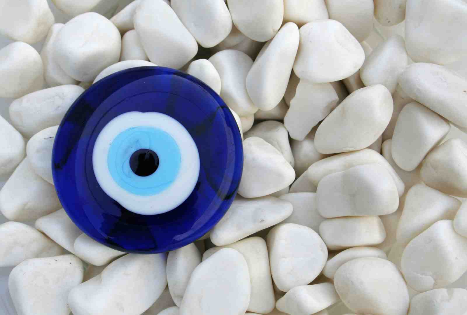 Blue Evil Eye Talisman Wall Art - Spiritual Protection Art