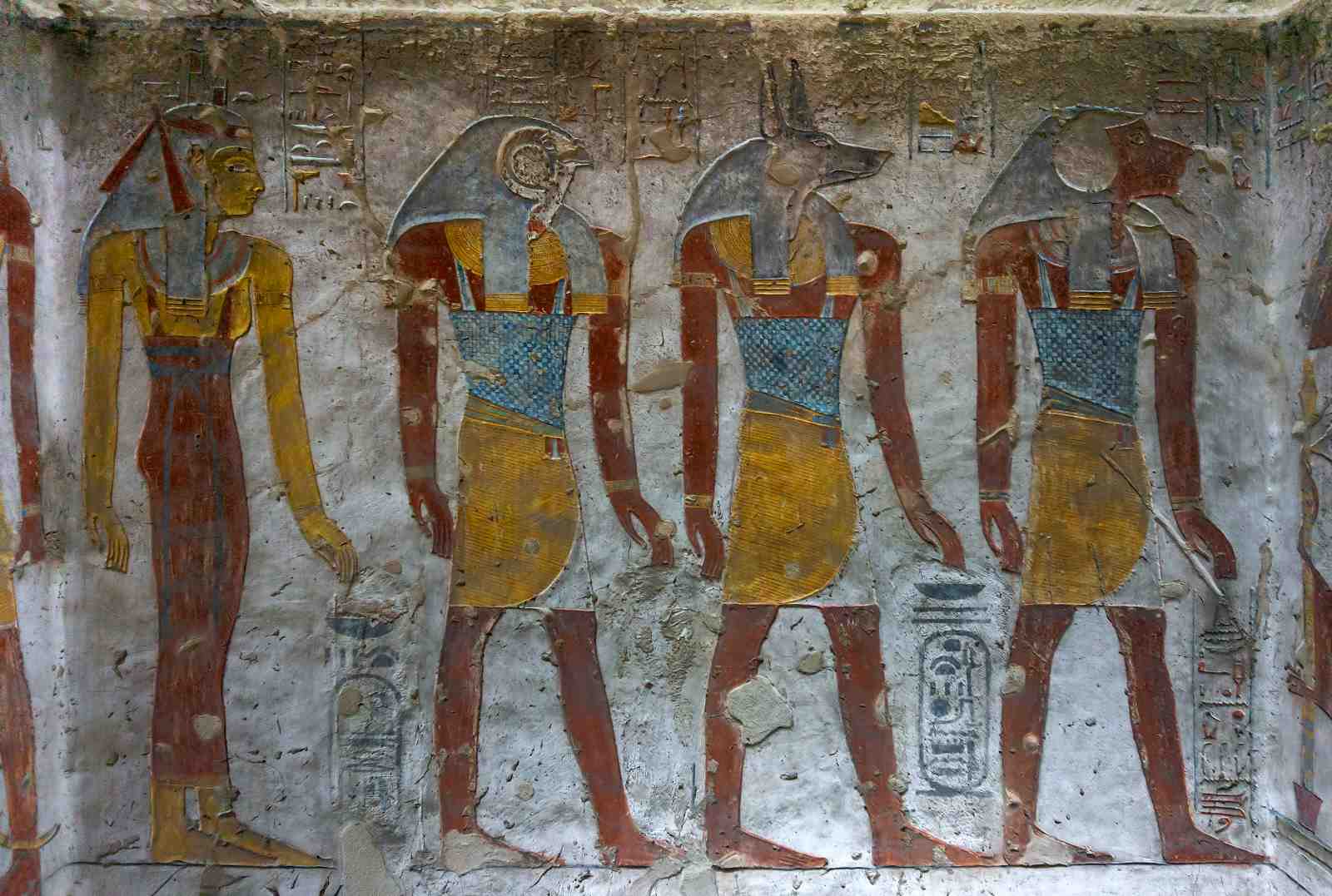 Ancient Egyptian Gods Hieroglyphics Wall Art