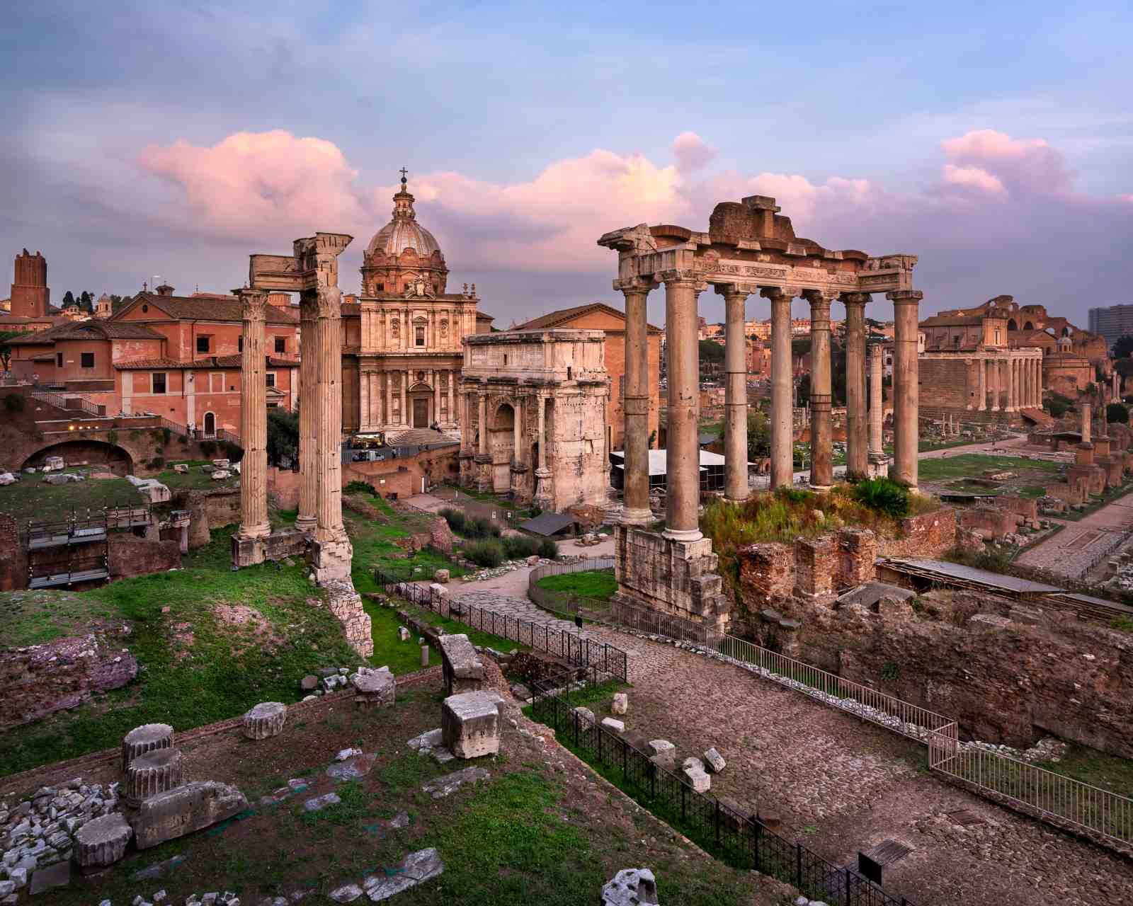 Ancient Rome Ruins Golden Hour Wall Art