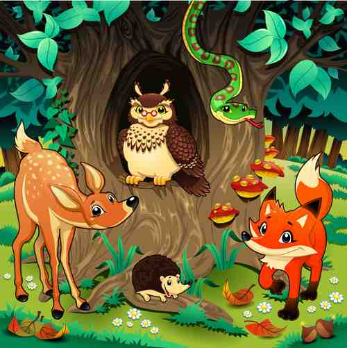 Enchanting Forest Friends Kids Wall Art