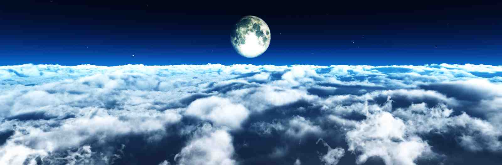 Dreamy Moonlit Clouds Wall Art