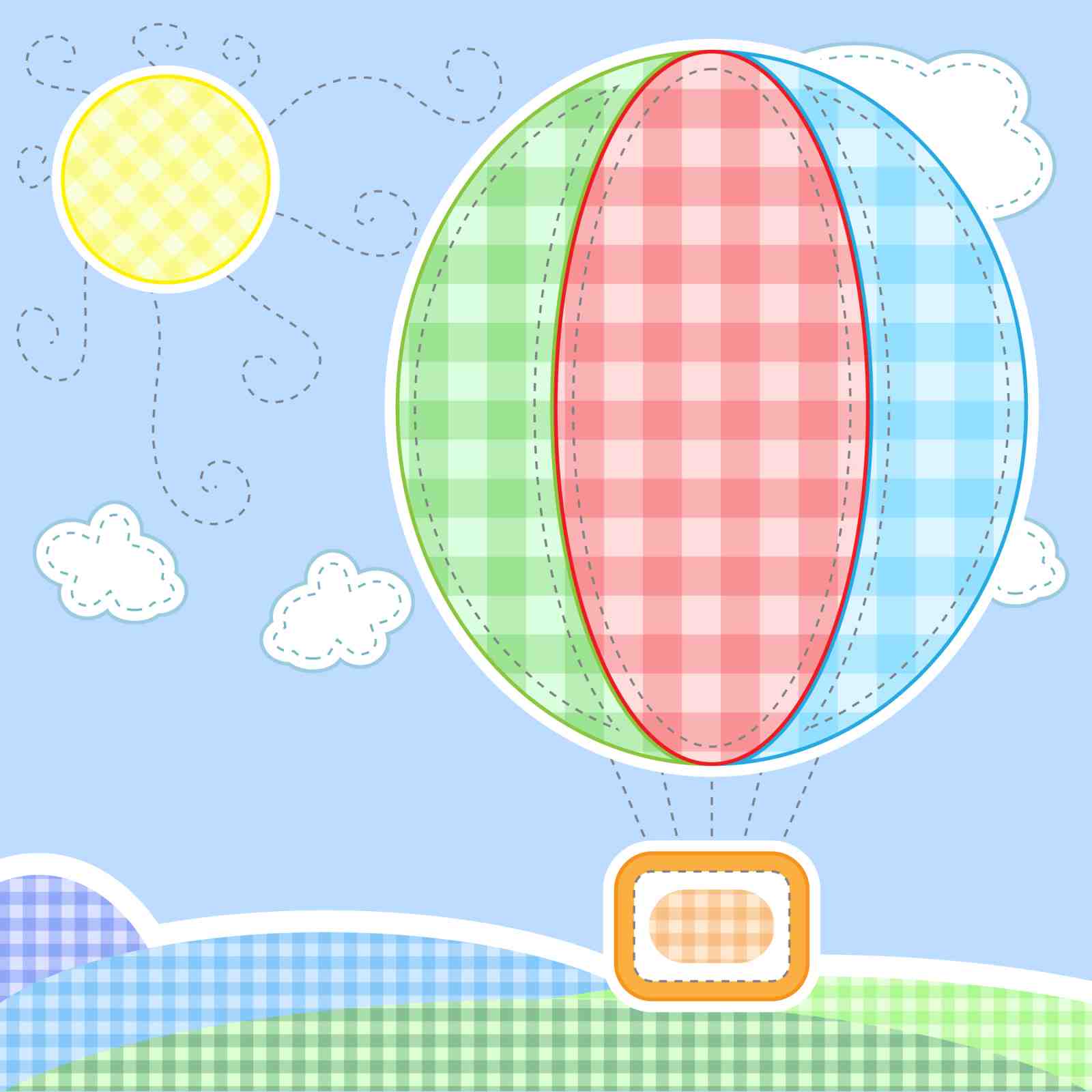 Whimsical Hot Air Balloon Adventure Wall Art