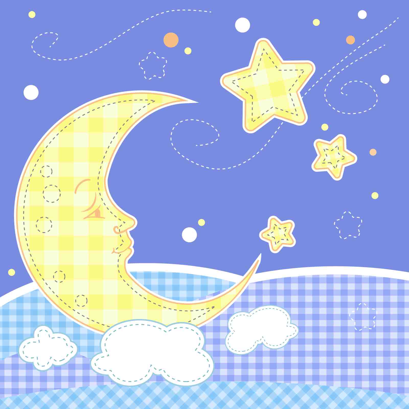 Dreamy Moon & Stars Nursery Wall Art