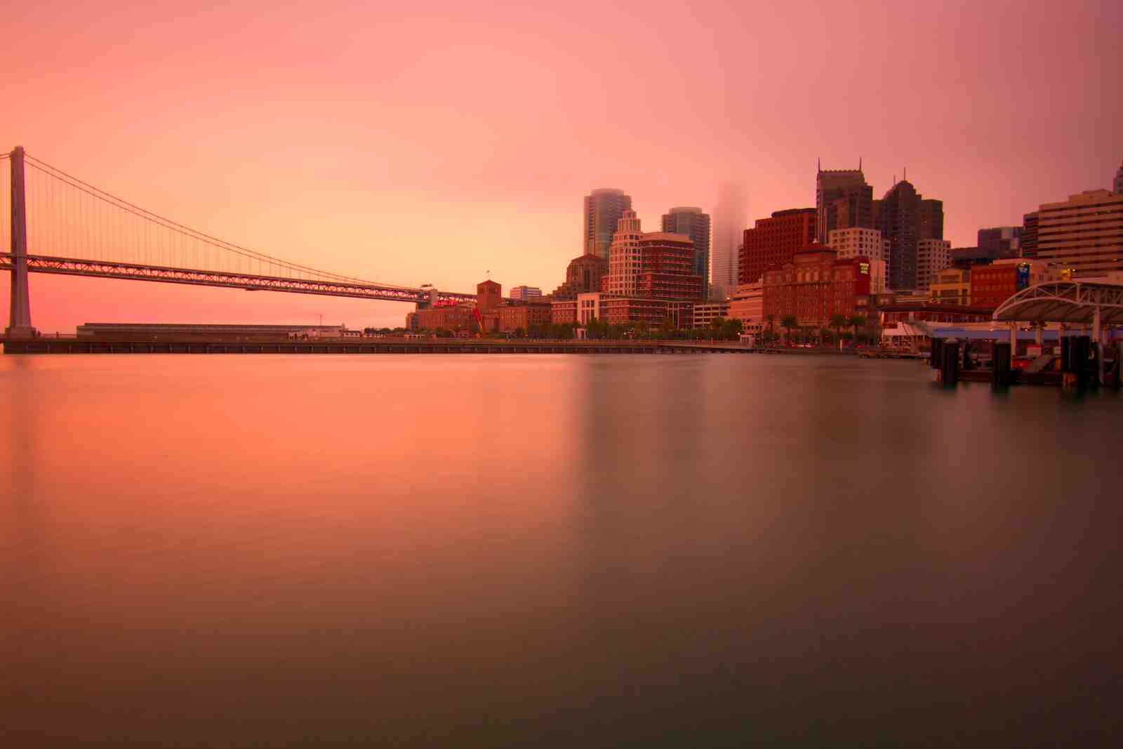 San Francisco Bay Sunset Bridge Wall Art