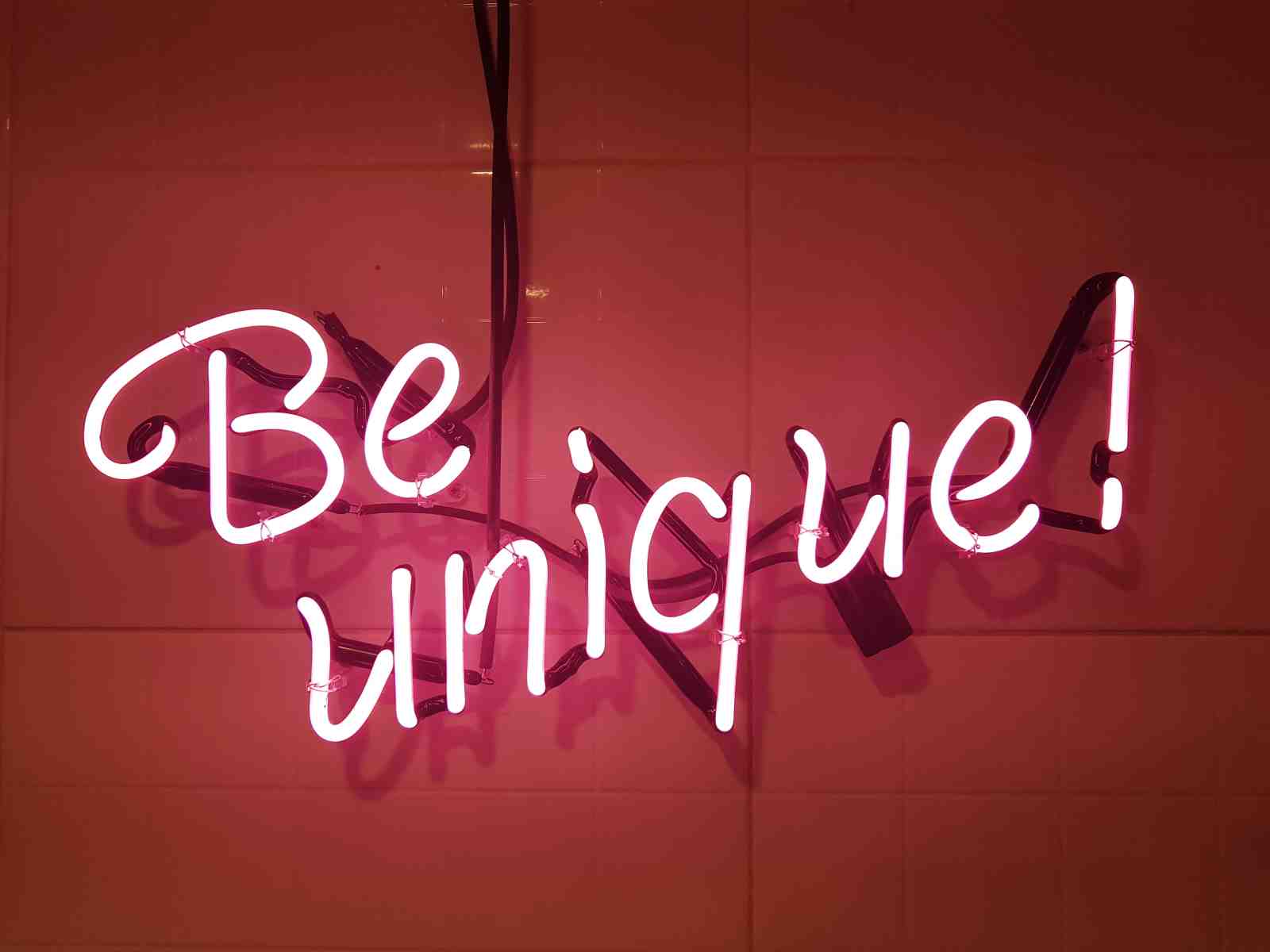 Be Unique Neon Sign Wall Art