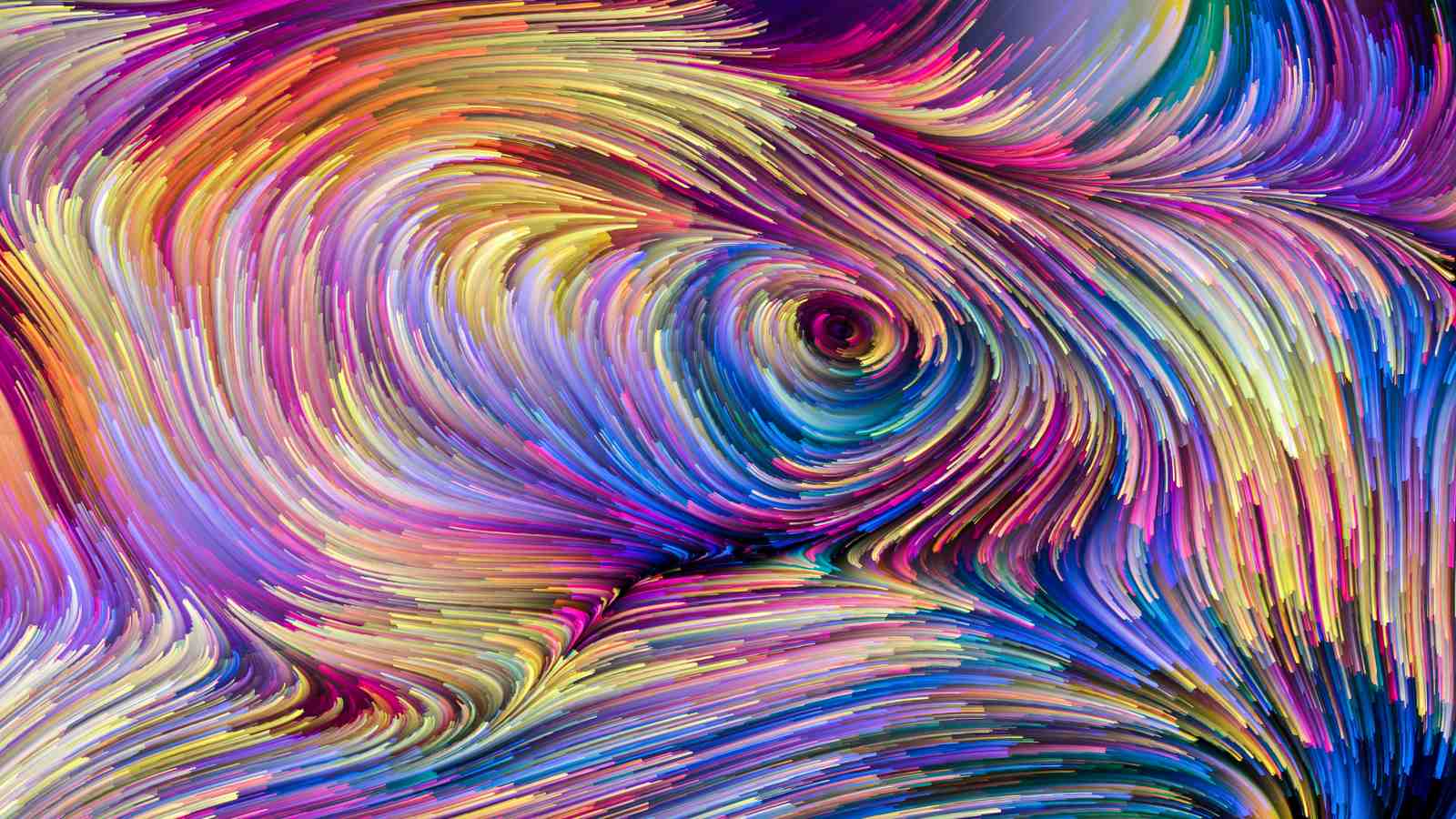 Vibrant Swirl Abstract Color Burst Wall Art