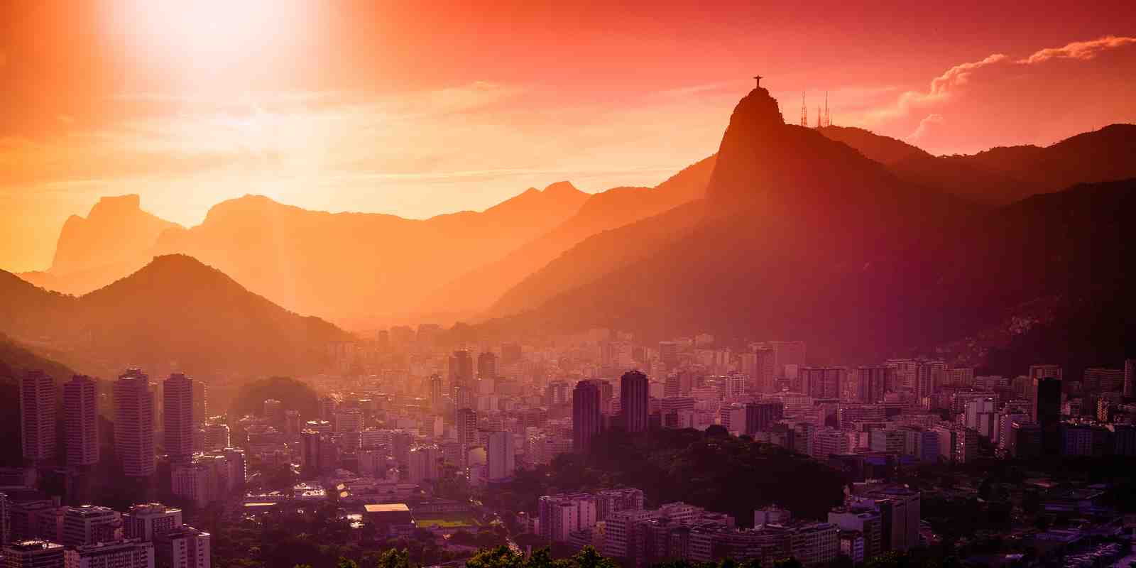 Rio Sunset Cityscape Wall Art