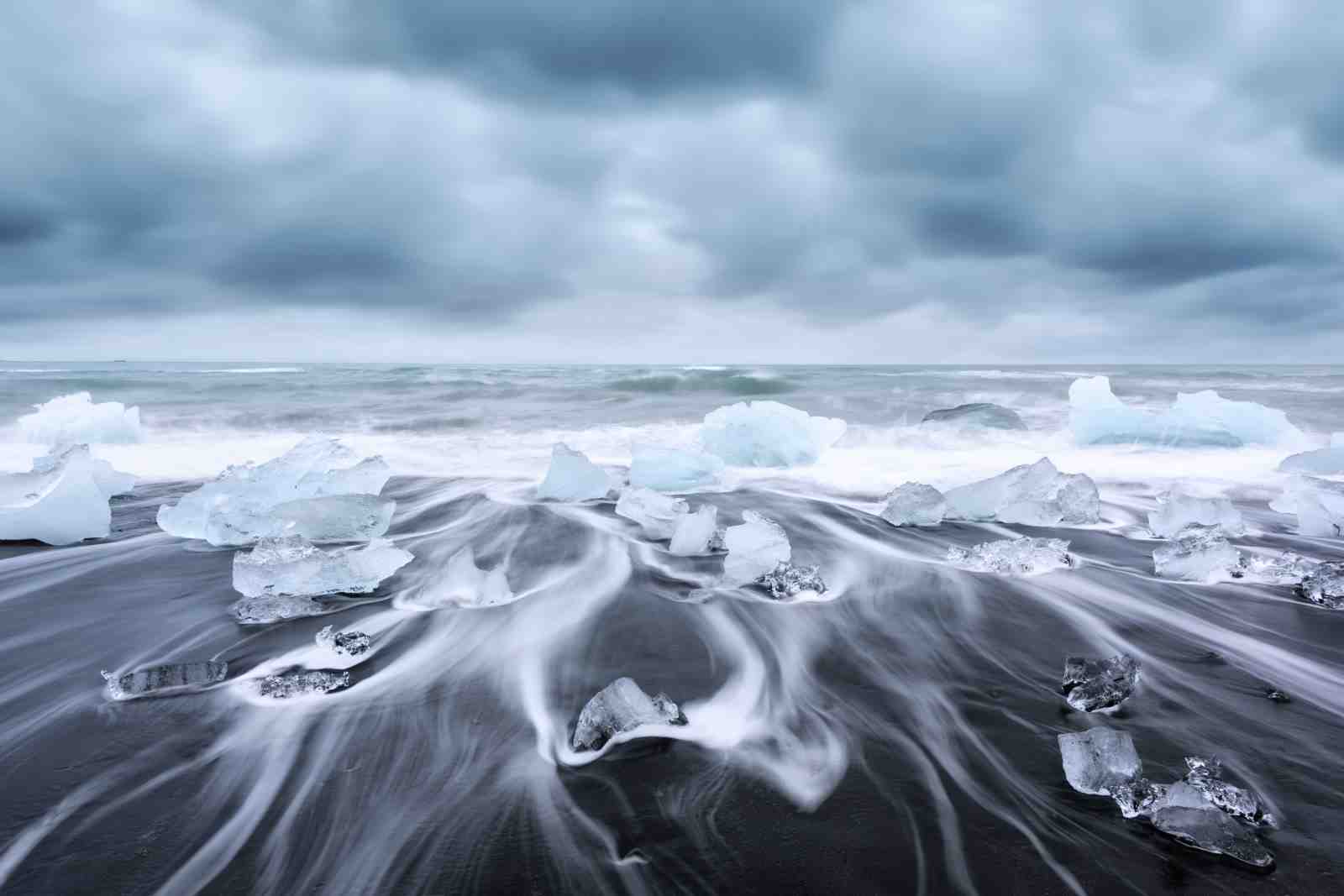 Diamond Beach Ice Abstract Wall Art