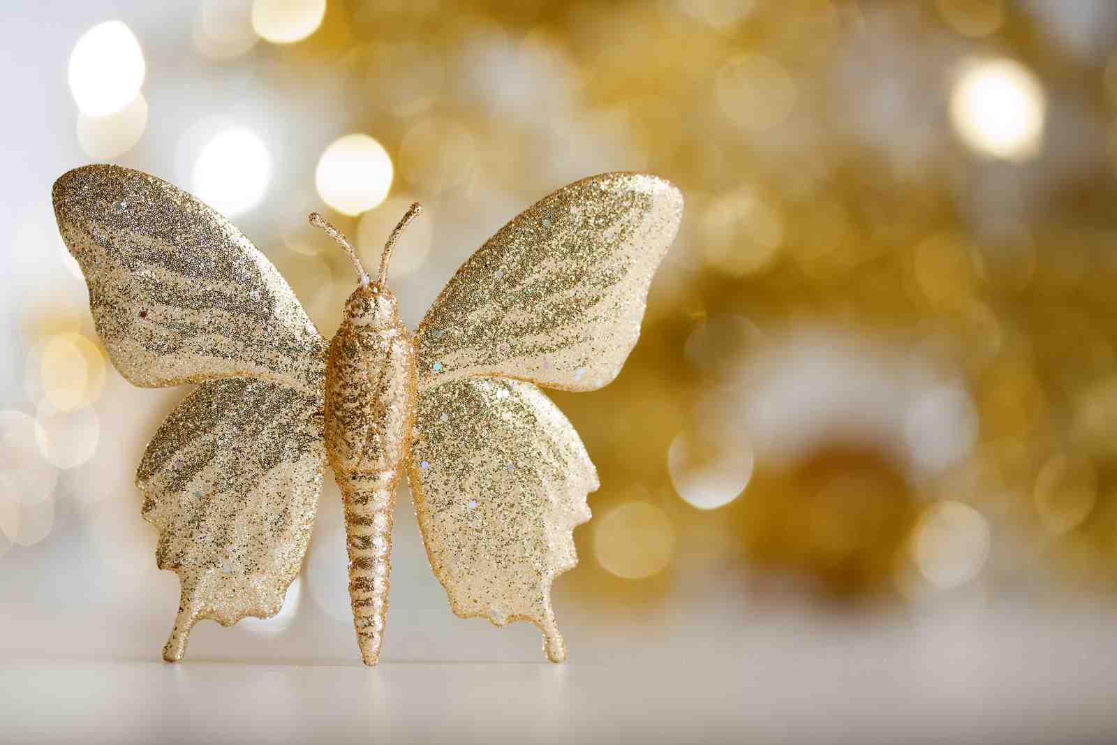 Sparkling Gold Butterfly Wall Art
