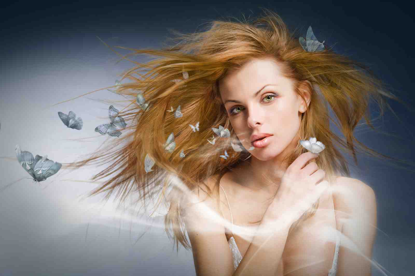 Ethereal Butterfly Dream Woman Wall Art