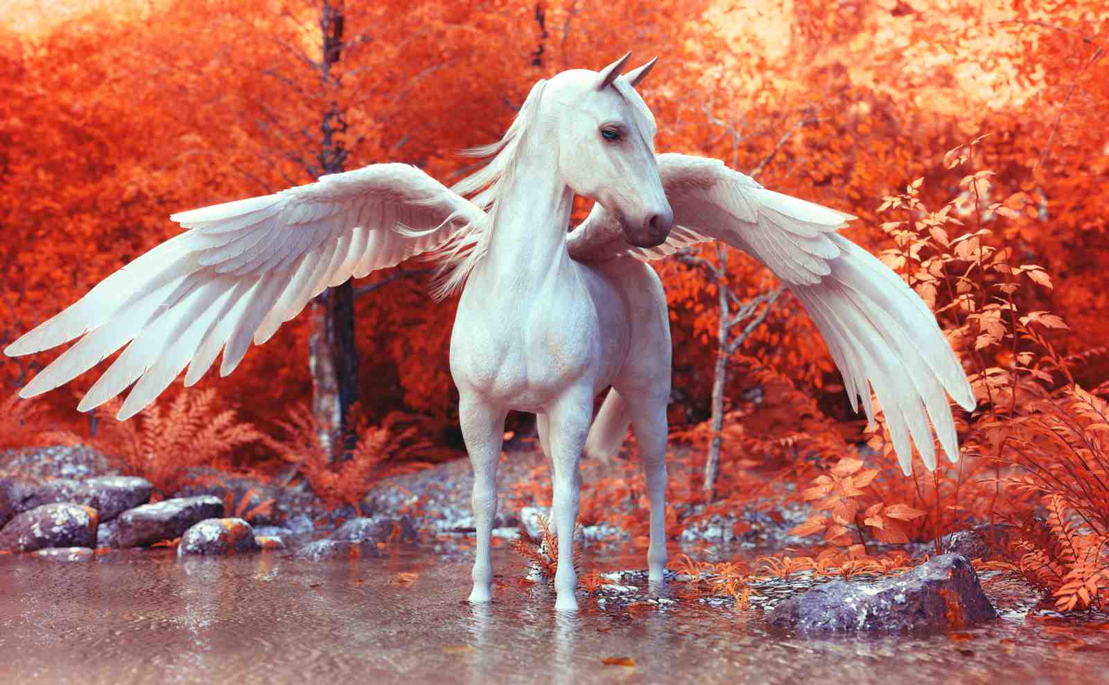 Enchanting Pegasus Forest Wall Art