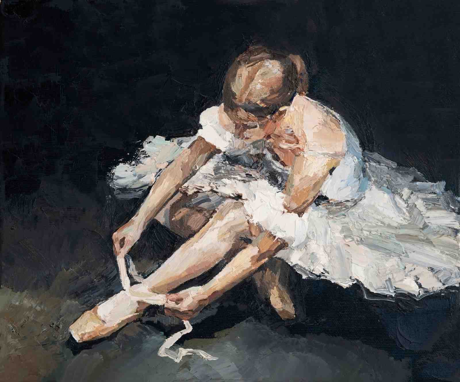 Ballerina Grace Oil Painting Wall Art