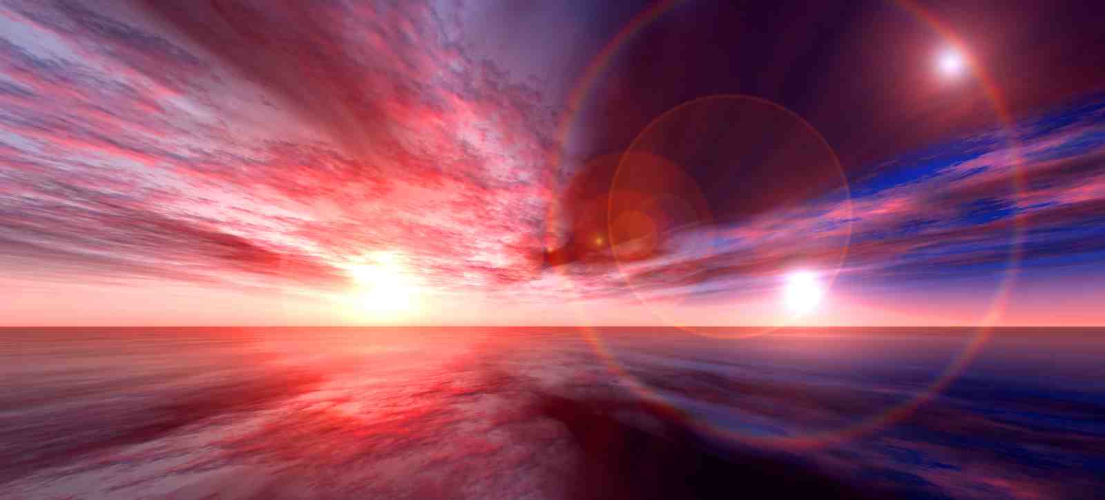 Vibrant Sunset Ocean Panorama Wall Art