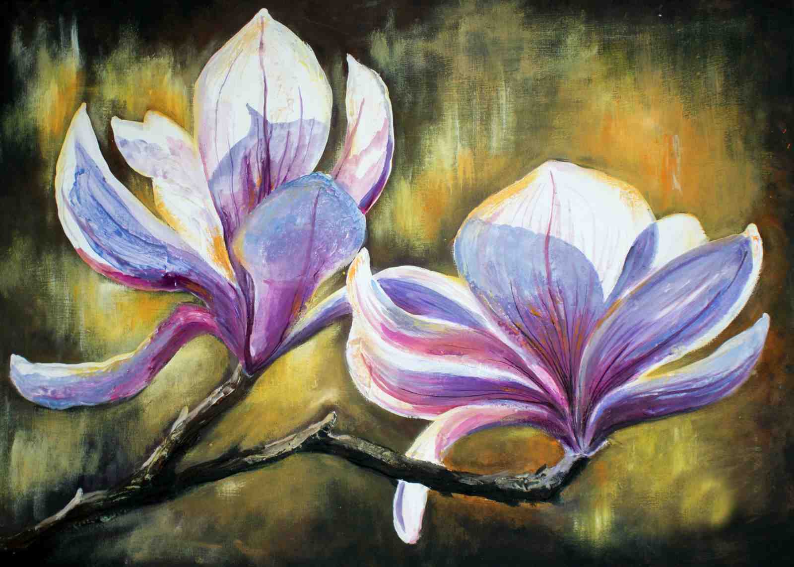 Vibrant Magnolia Floral Wall Art Wall Art