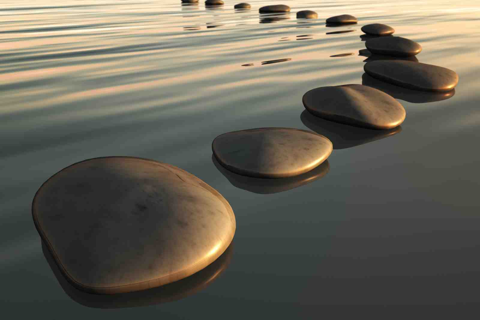 Serene Stepping Stones Zen Wall Art