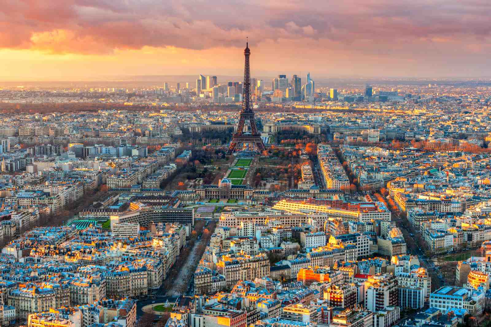 Parisian Sunset Eiffel Tower Wall Art