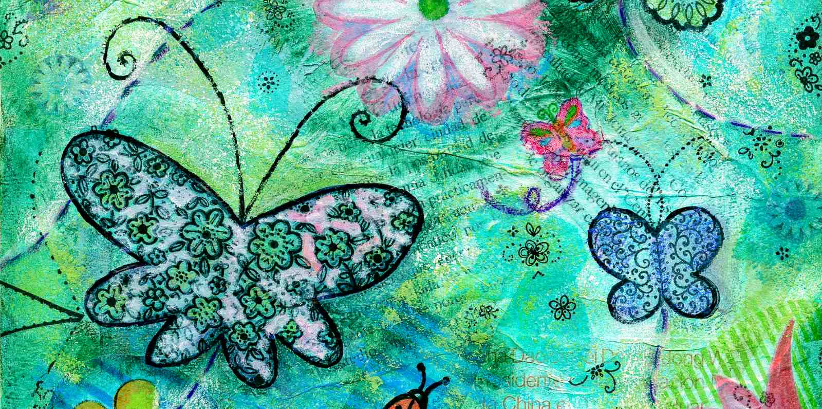 Whimsical Butterfly Garden Wall Art