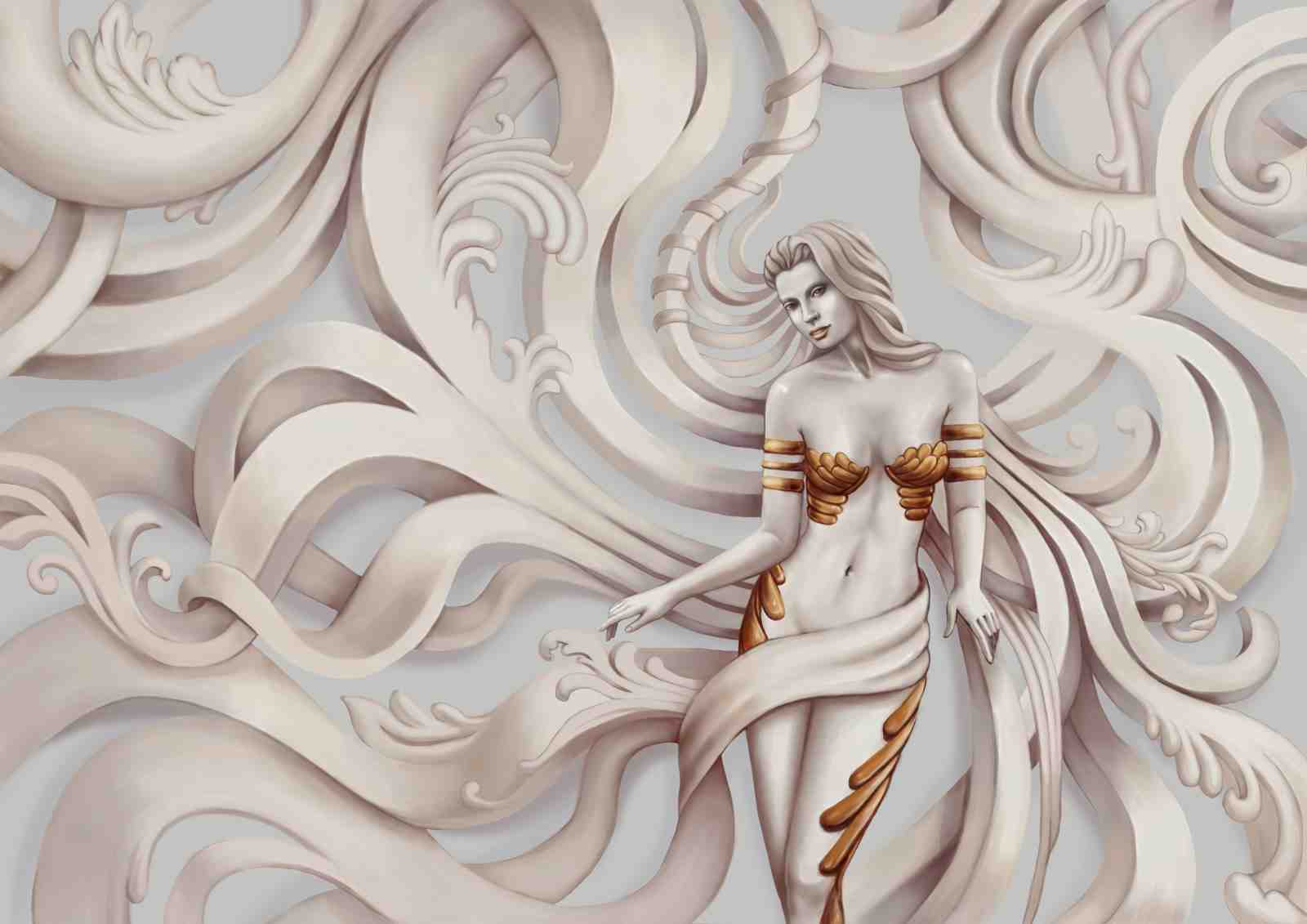 Elegant Goddess of Nature Wall Art