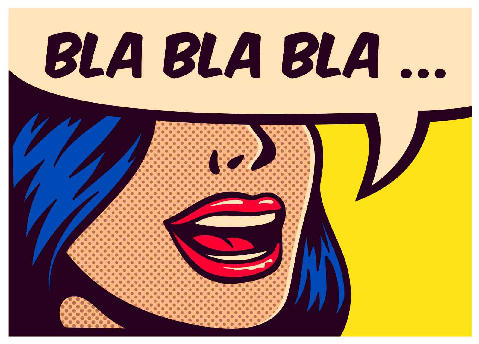 Pop Art Bla Bla Bla Wall Art
