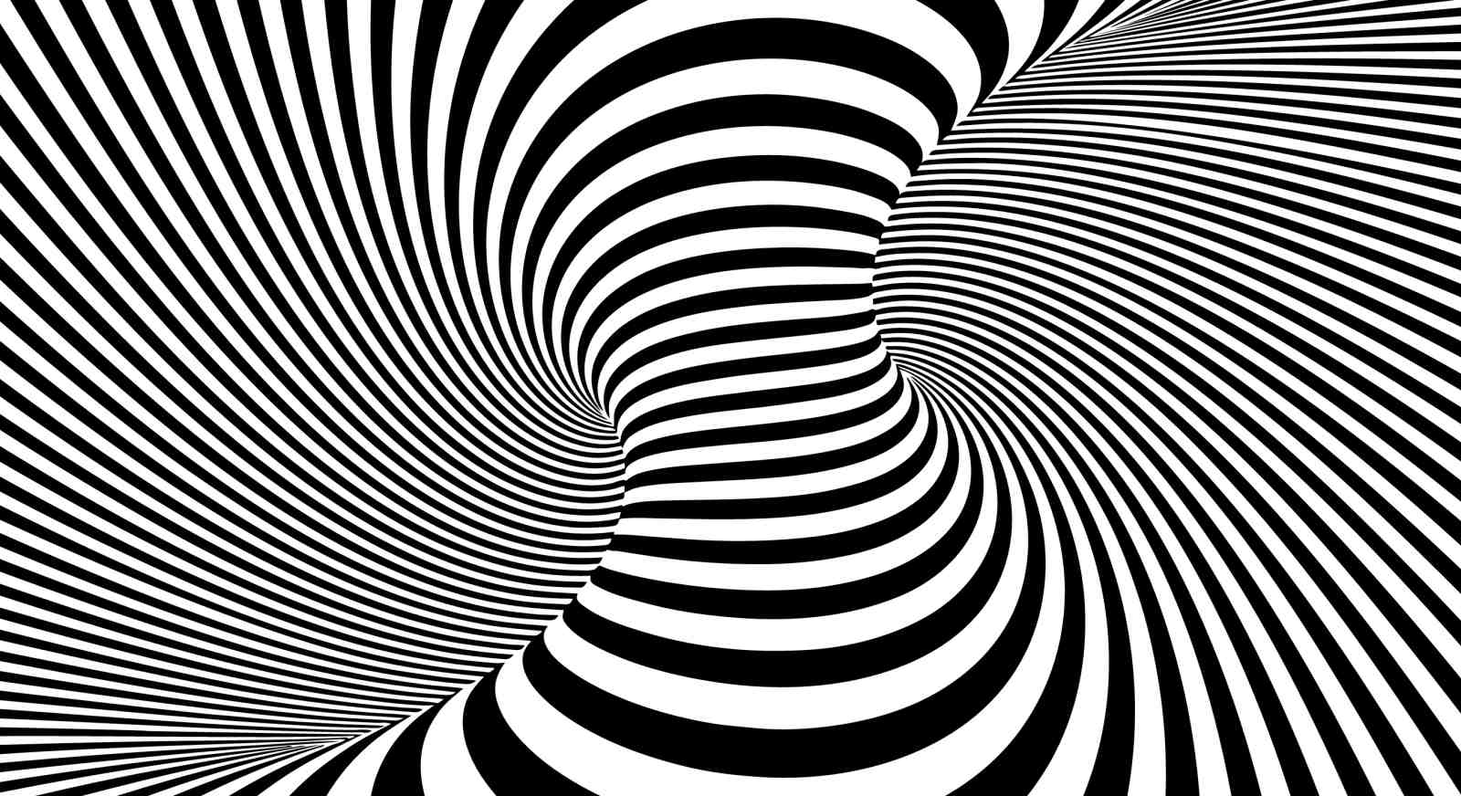 Optical Illusion Black & White Wall Art
