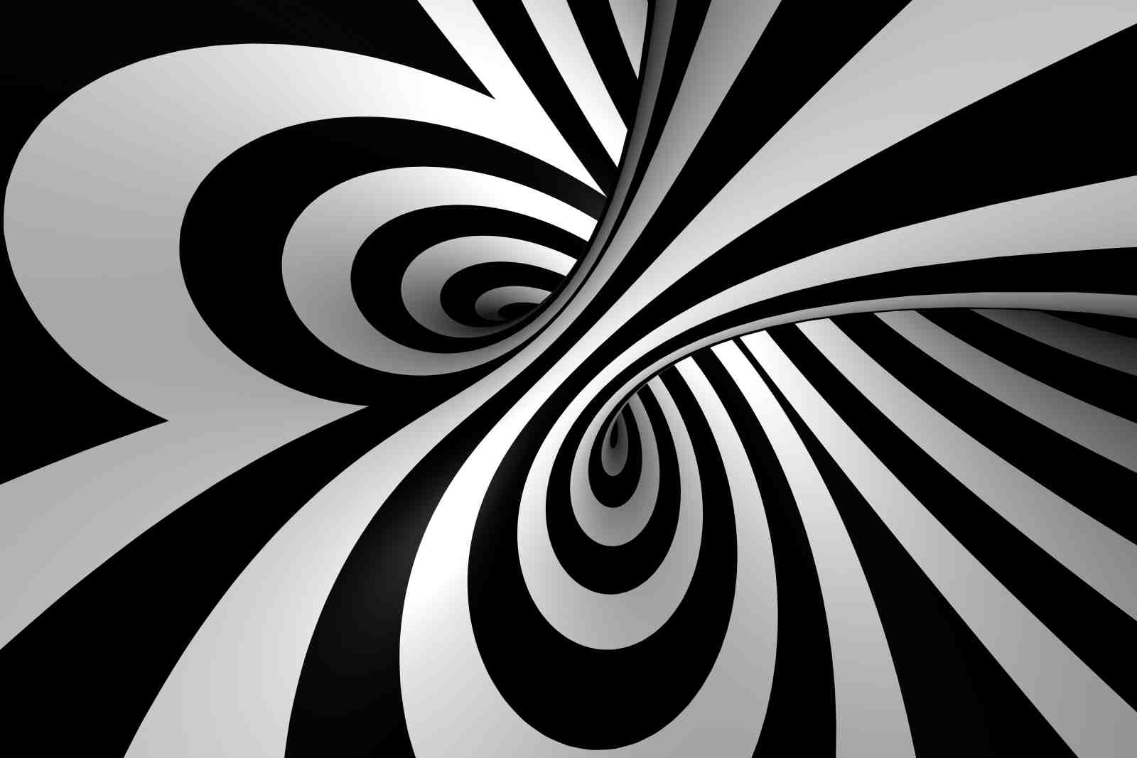 Abstract Op Art Tunnel Wall Art