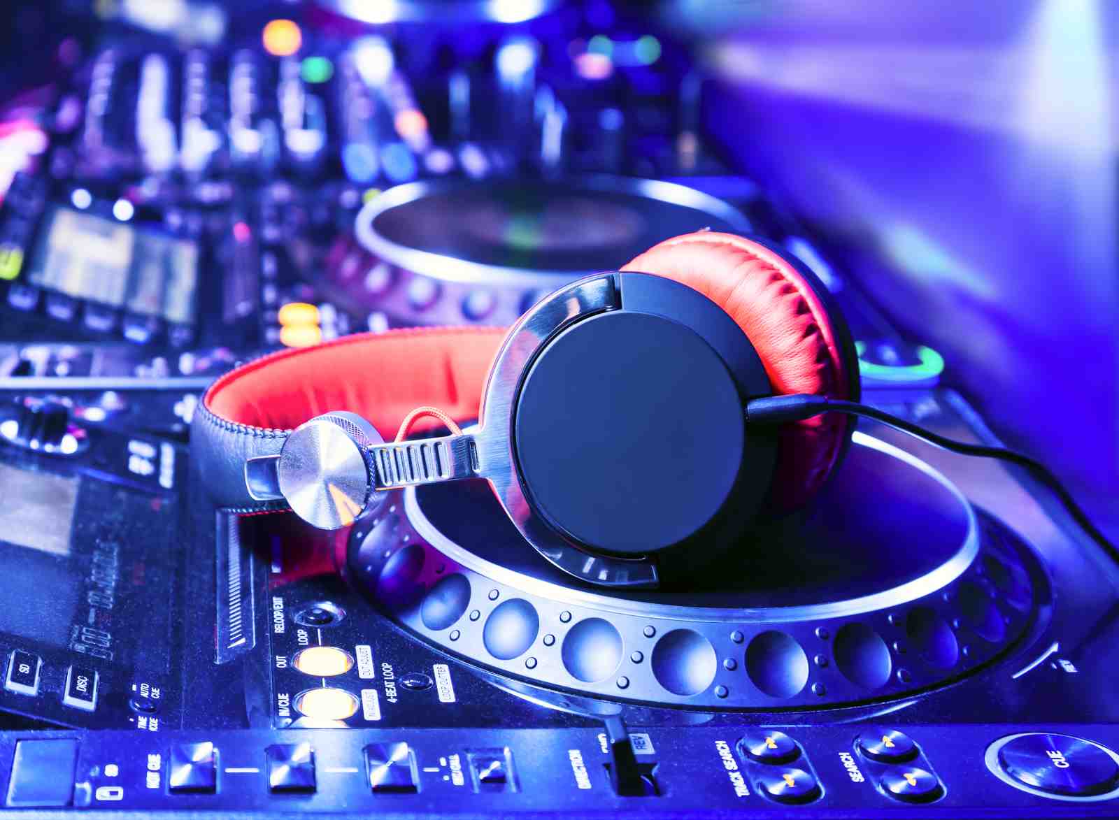 Vibrant DJ Headphones & Decks Wall Art