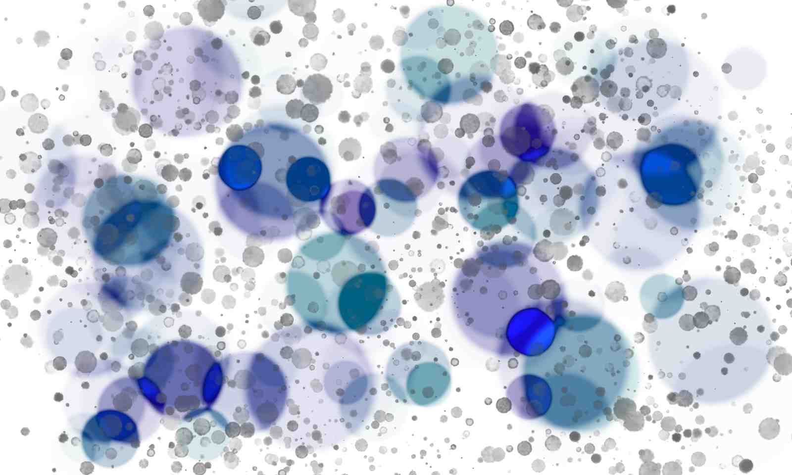 Abstract Blue Bokeh Dots Wall Art