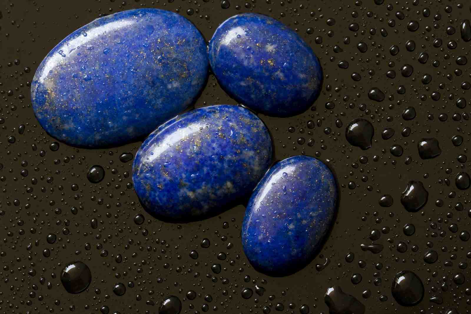 Lapis Lazuli Gemstone Abstract Blue Wall Art