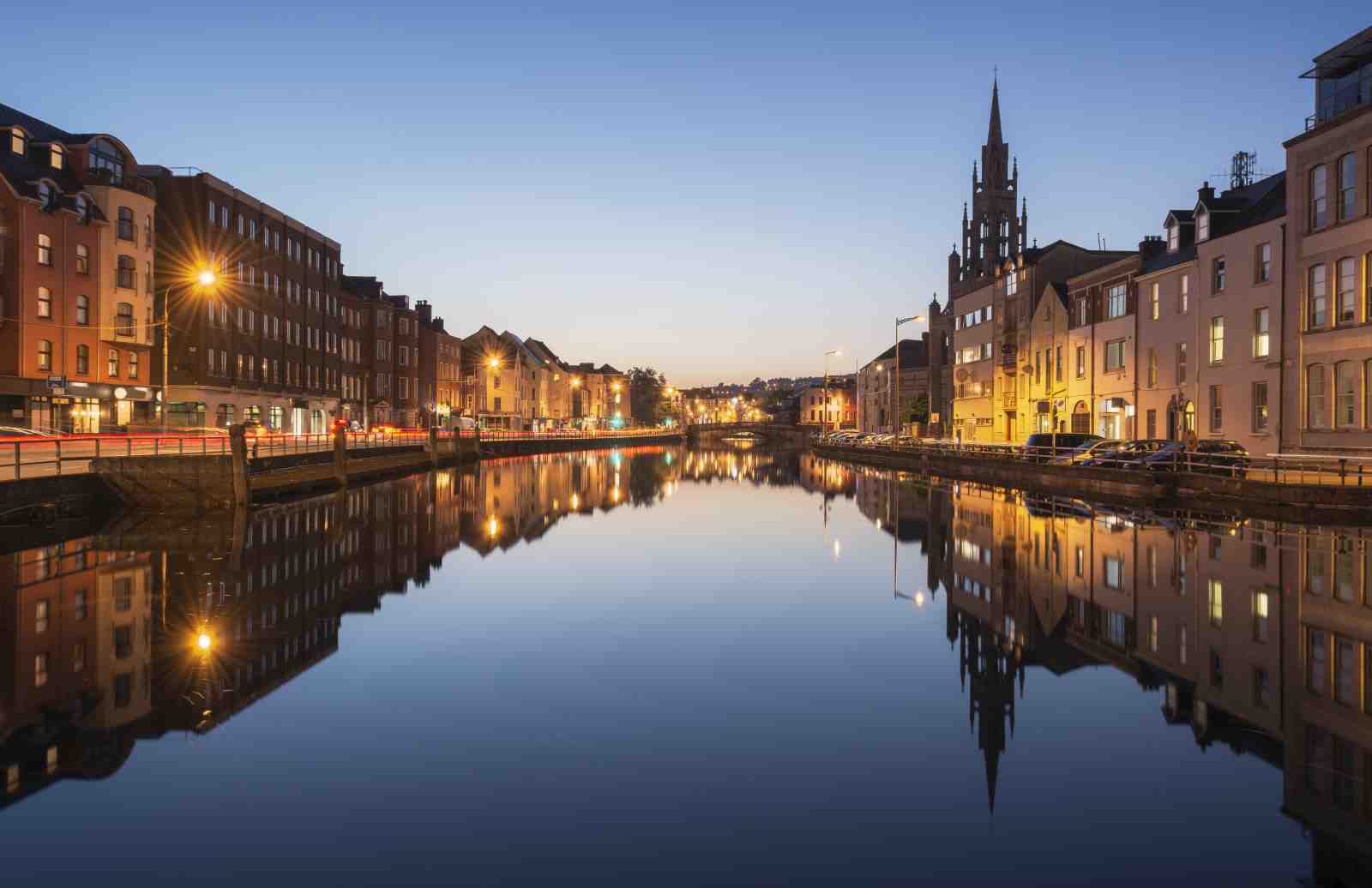Cityscape River Reflections Wall Art