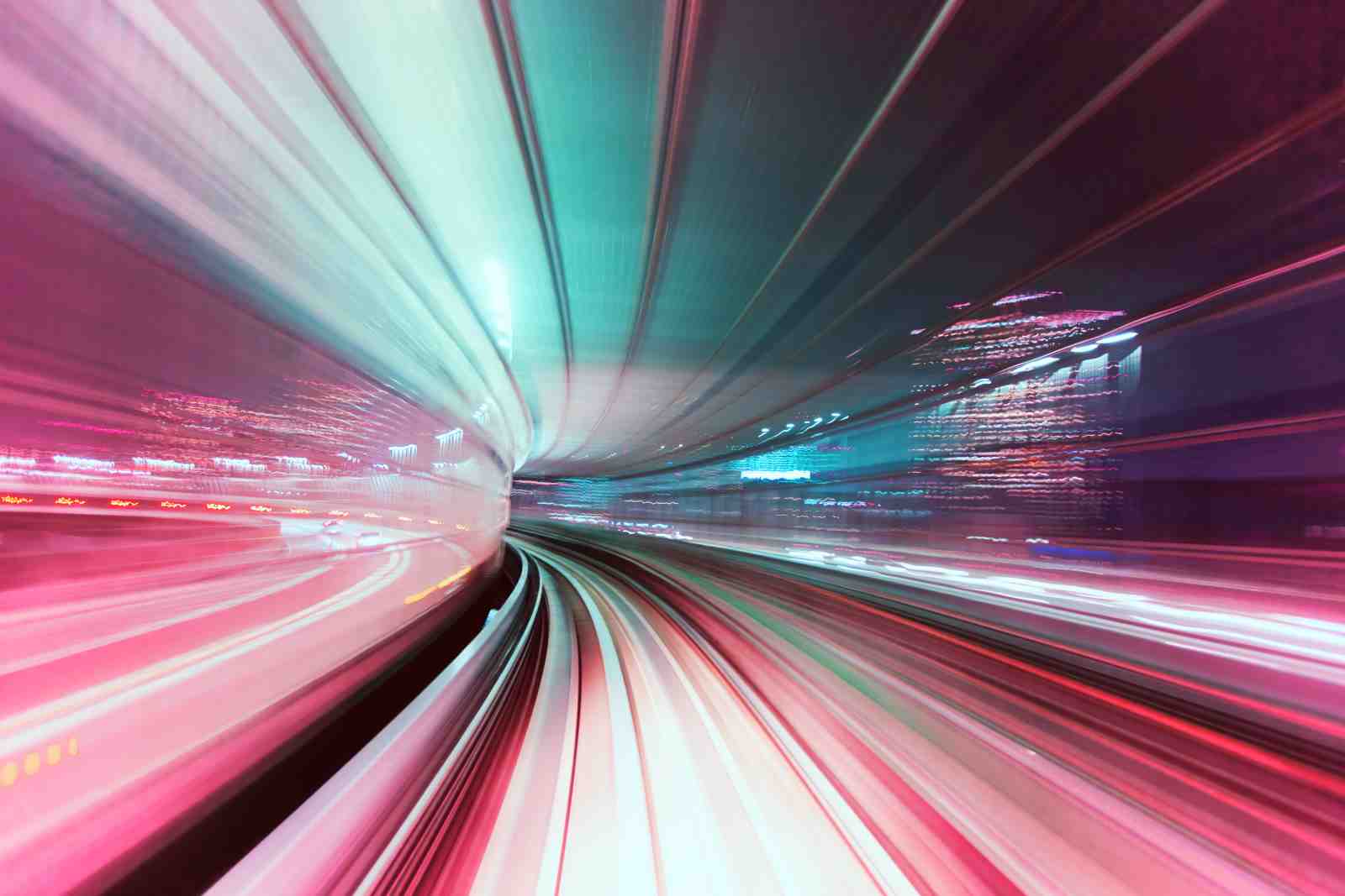 Abstract Speed Tunnel Wall Art