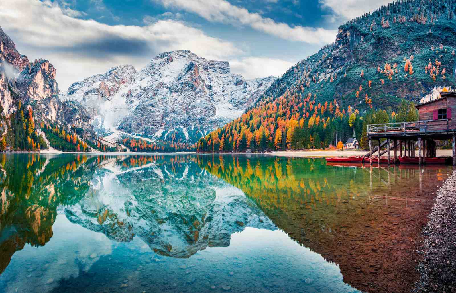 Serene Mountain Lake Autumn Wall Art
