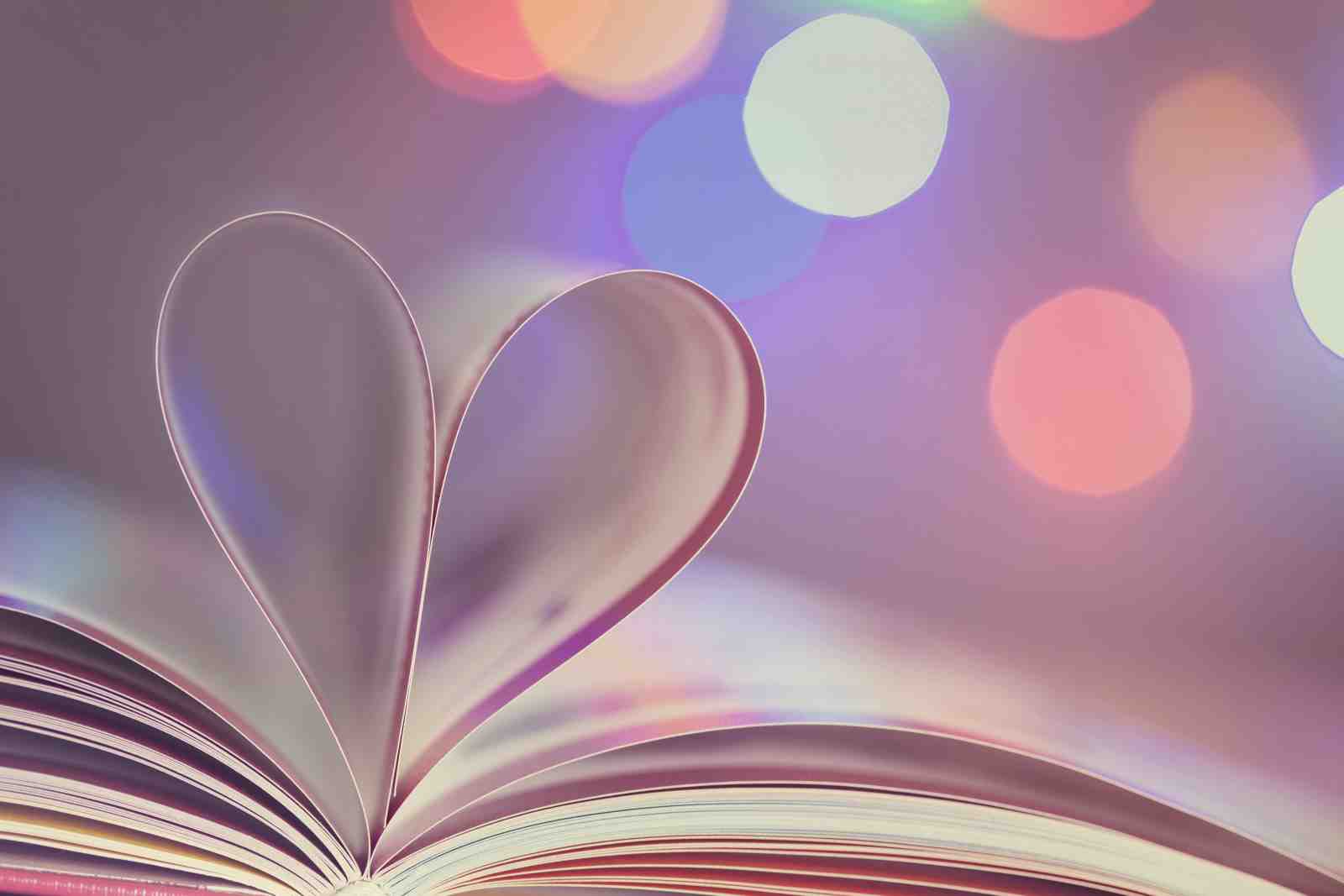 Love Story Heart Book Pages Wall Art