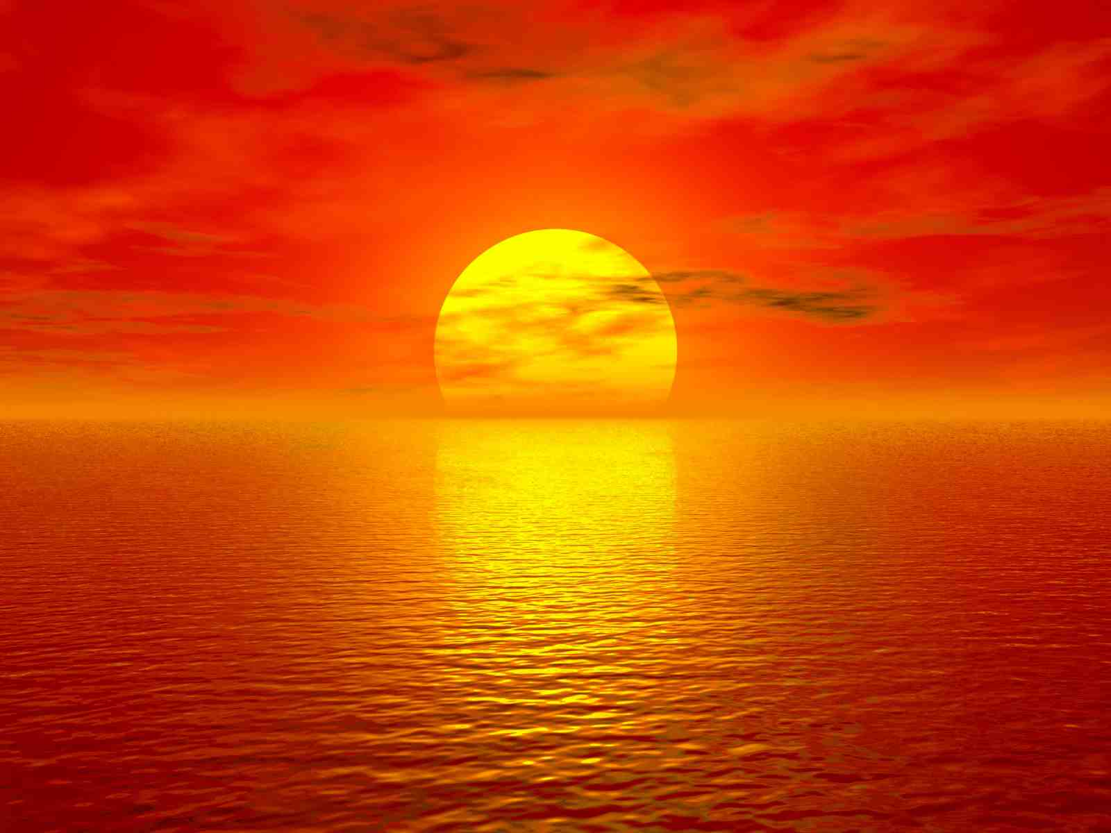 Vibrant Sunset Ocean Wall Art