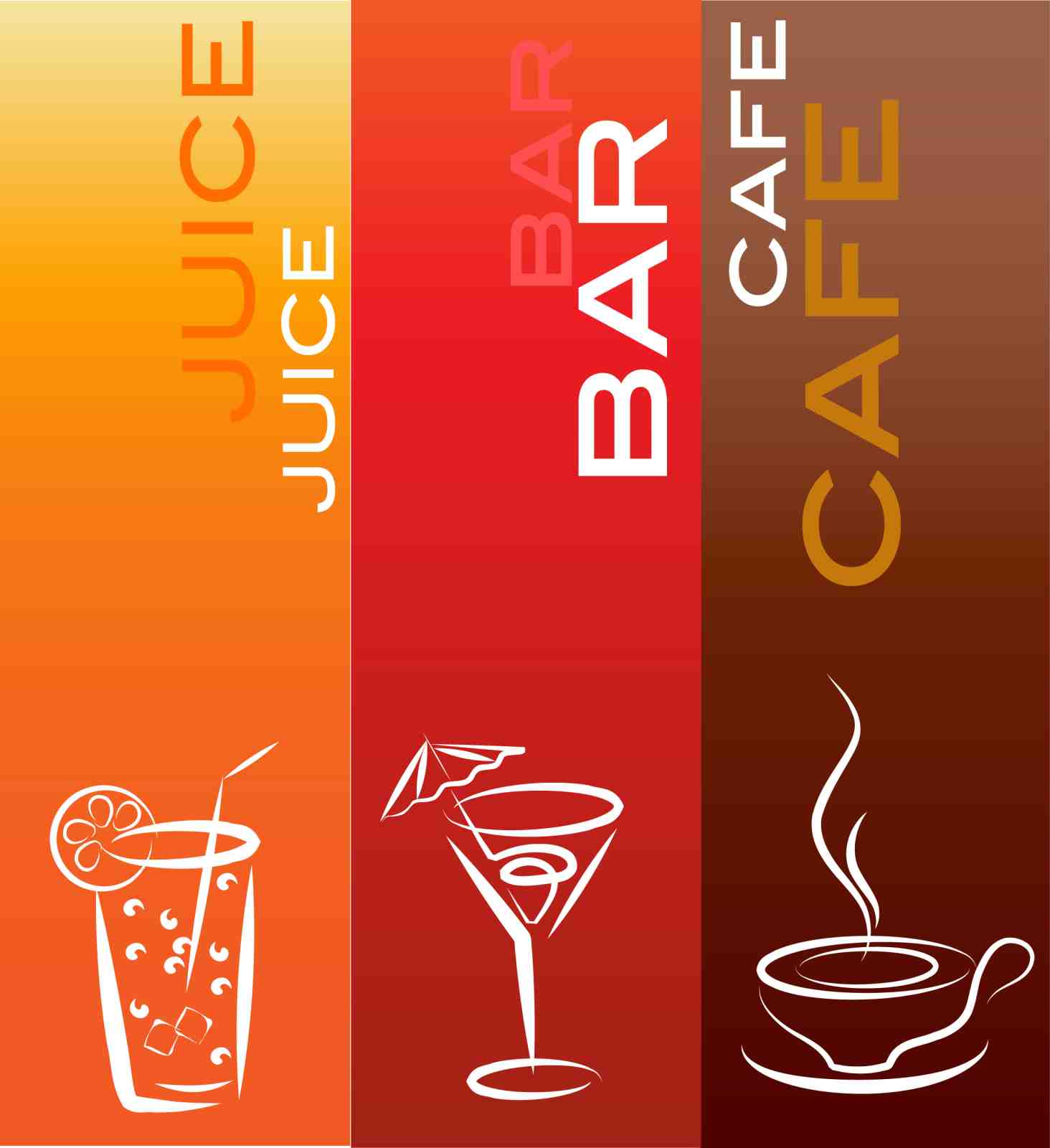 Juice Bar Cafe Modern Drink Art Wall Art